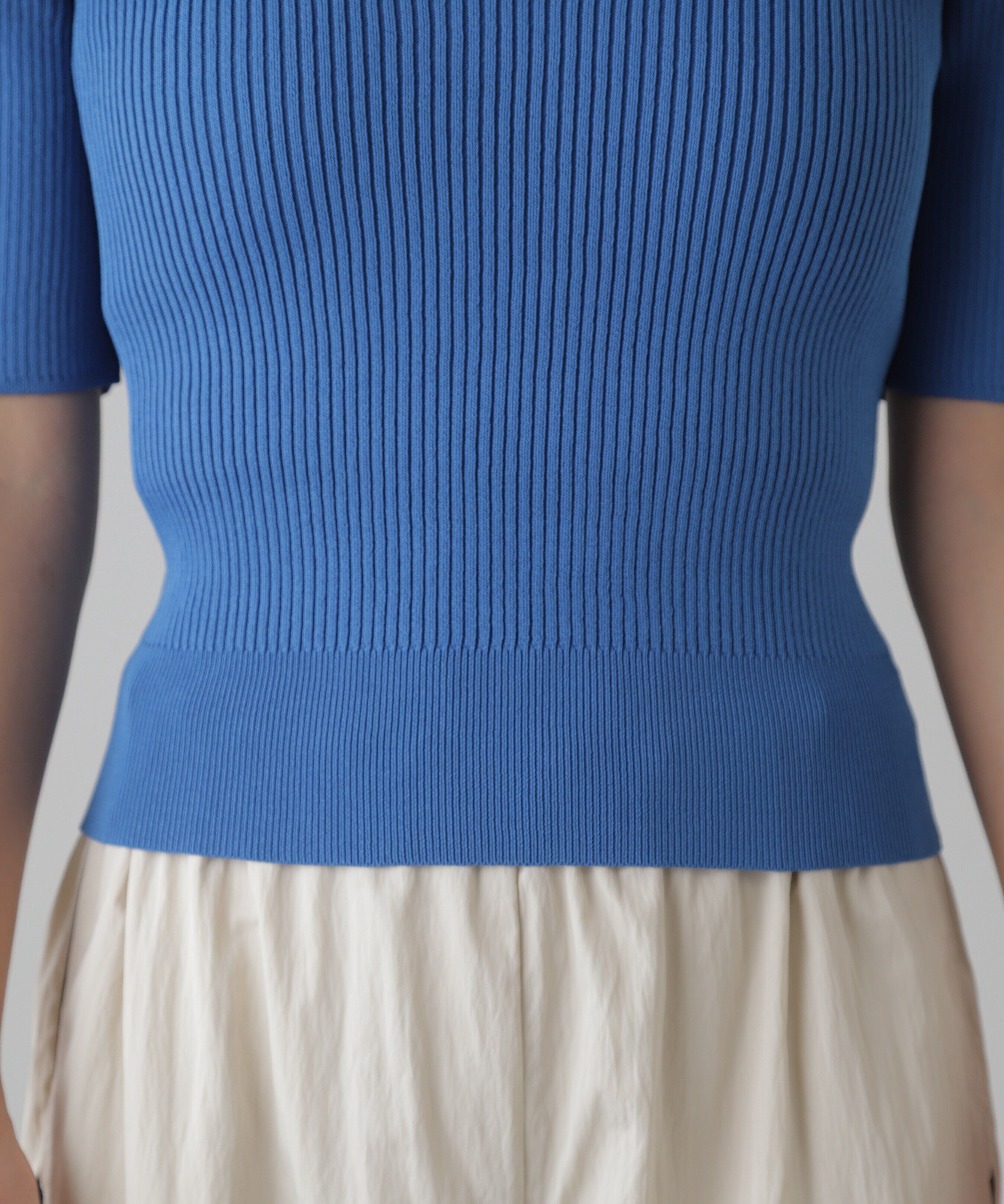  「コンパクトオフショルリブニット」|ニット・セーター|