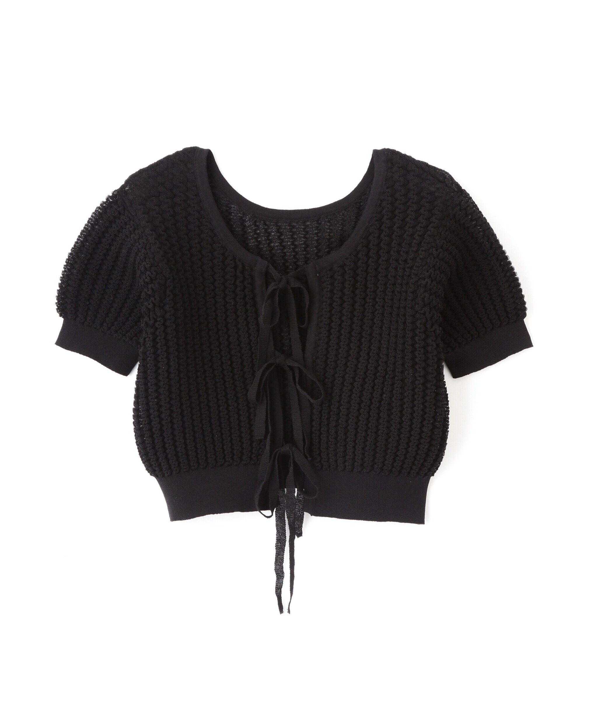  「ウェーブ柄2wayニットカーディガン」|ニット・セーター|