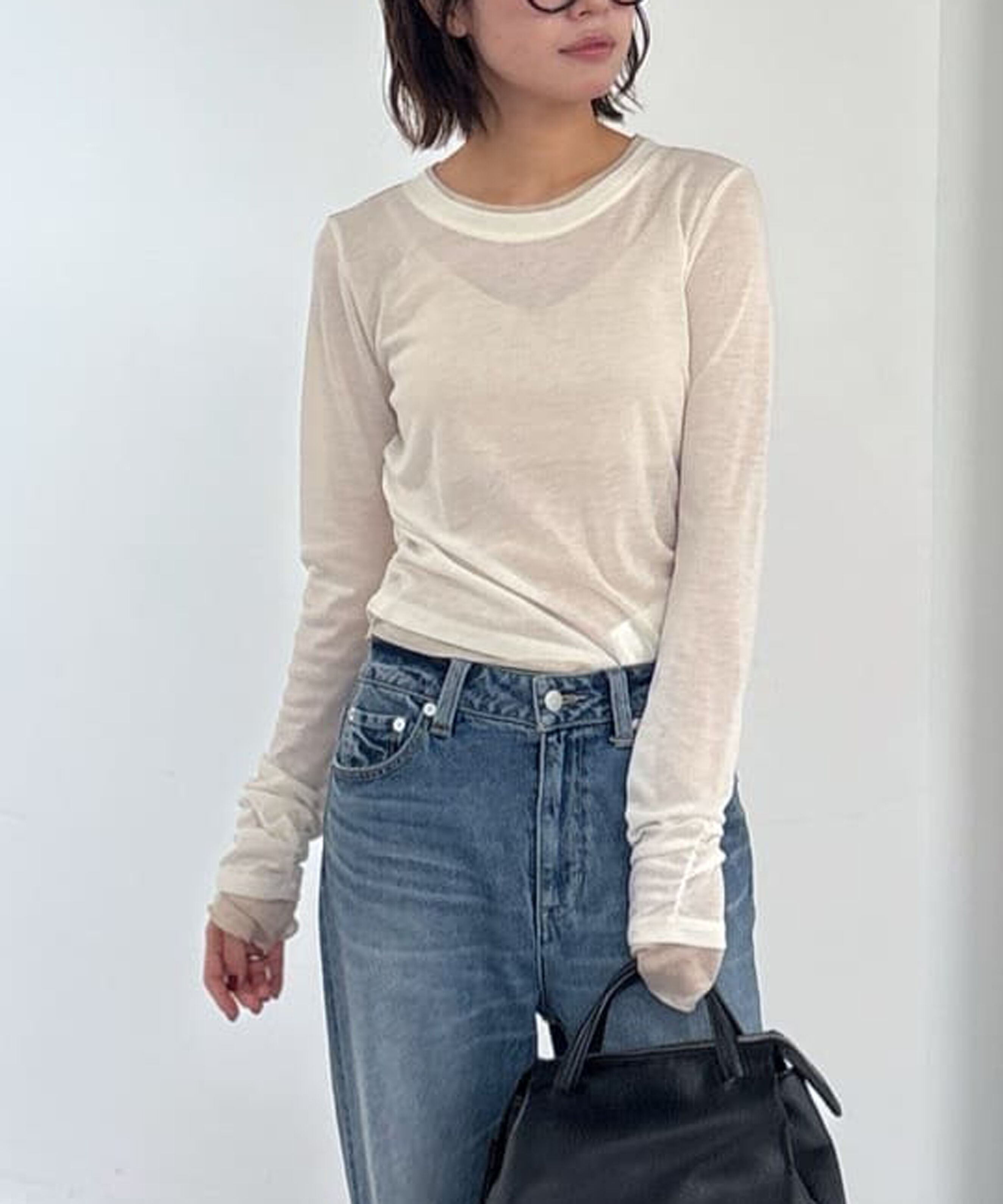  「シアーテレコレイヤード風カットソー」|Tシャツ・カットソー|オフ