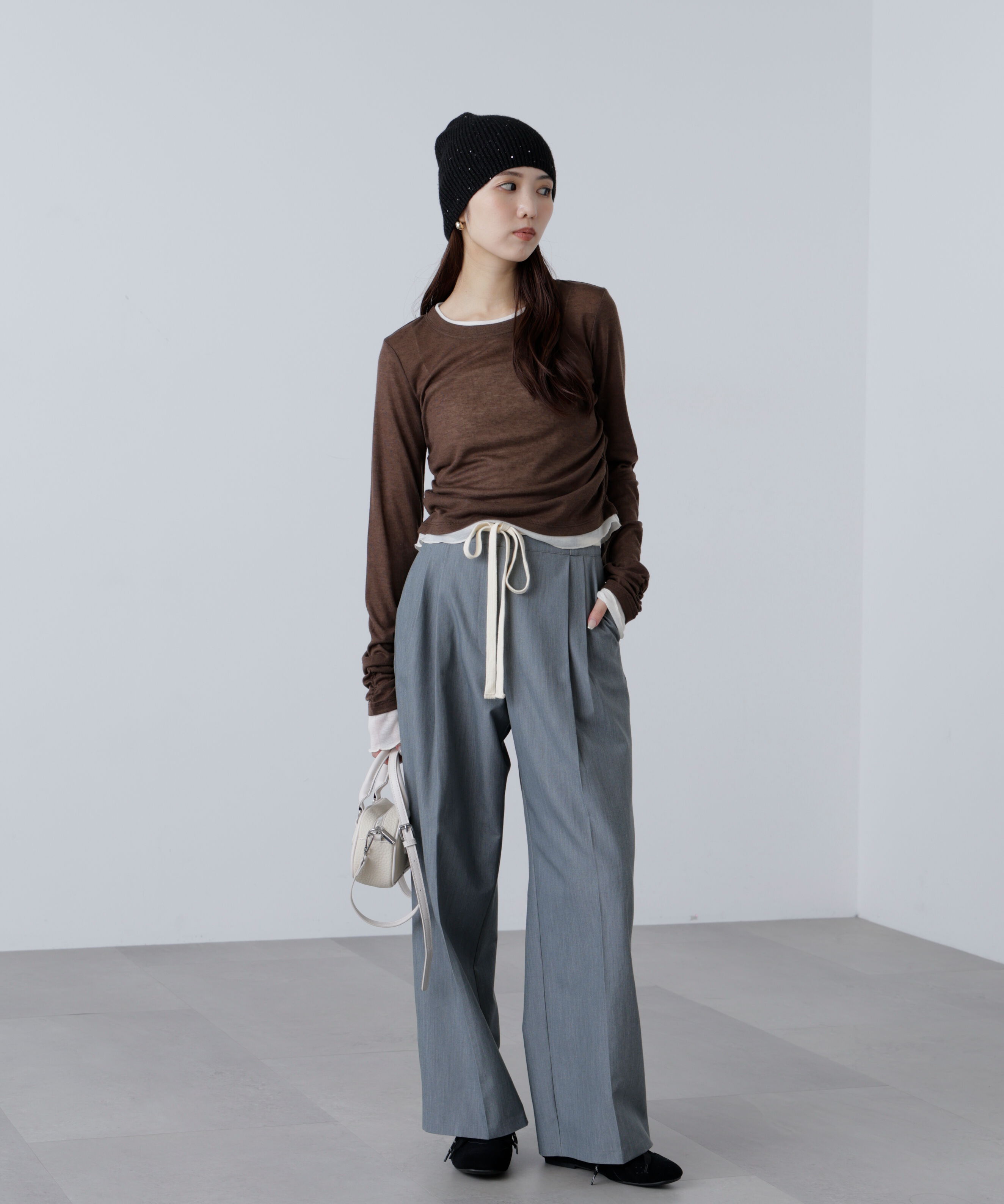  「シアーテレコレイヤード風カットソー」|Tシャツ・カットソー|