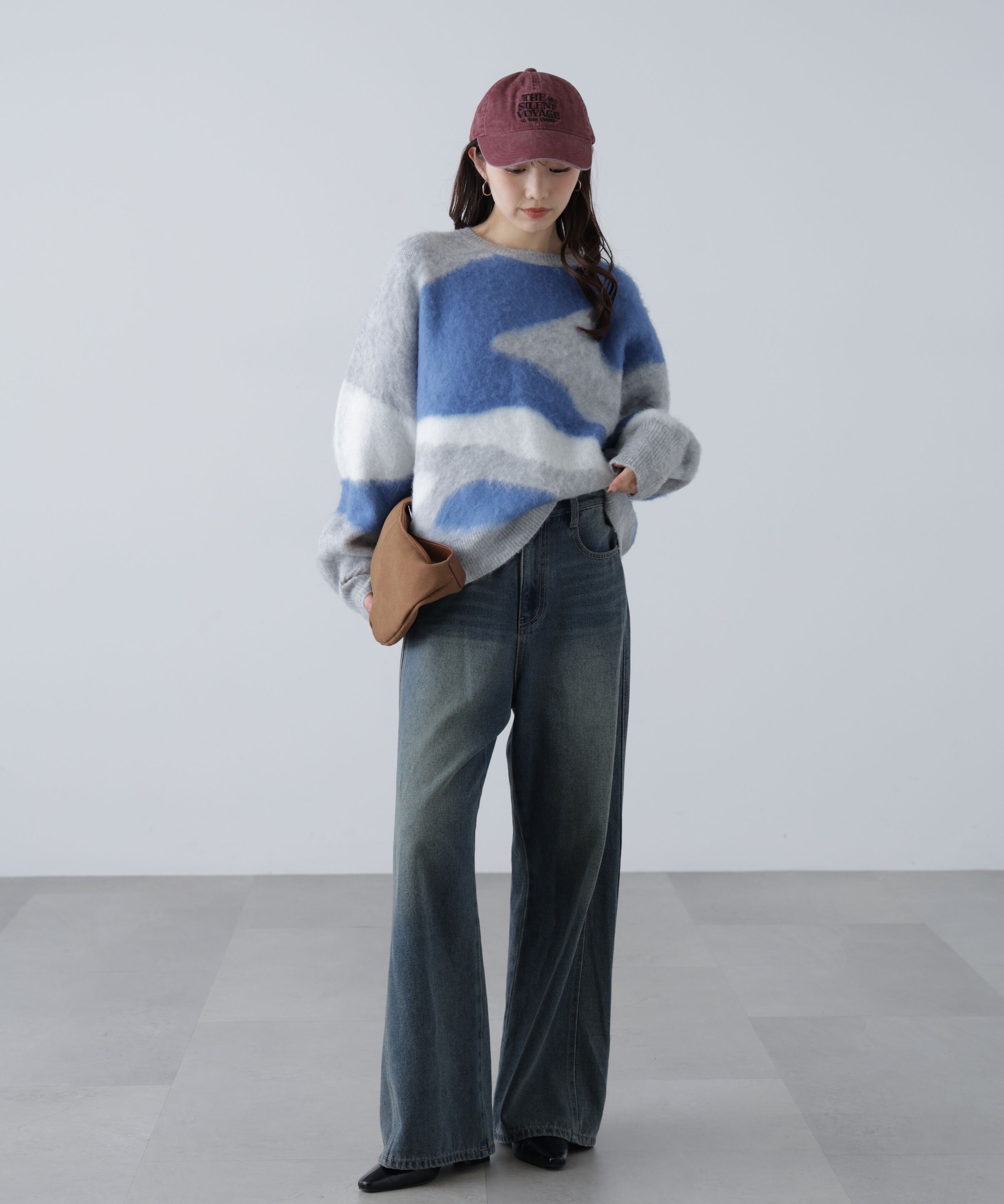  「起毛ニュアンス柄ニット」|ニット・セーター|