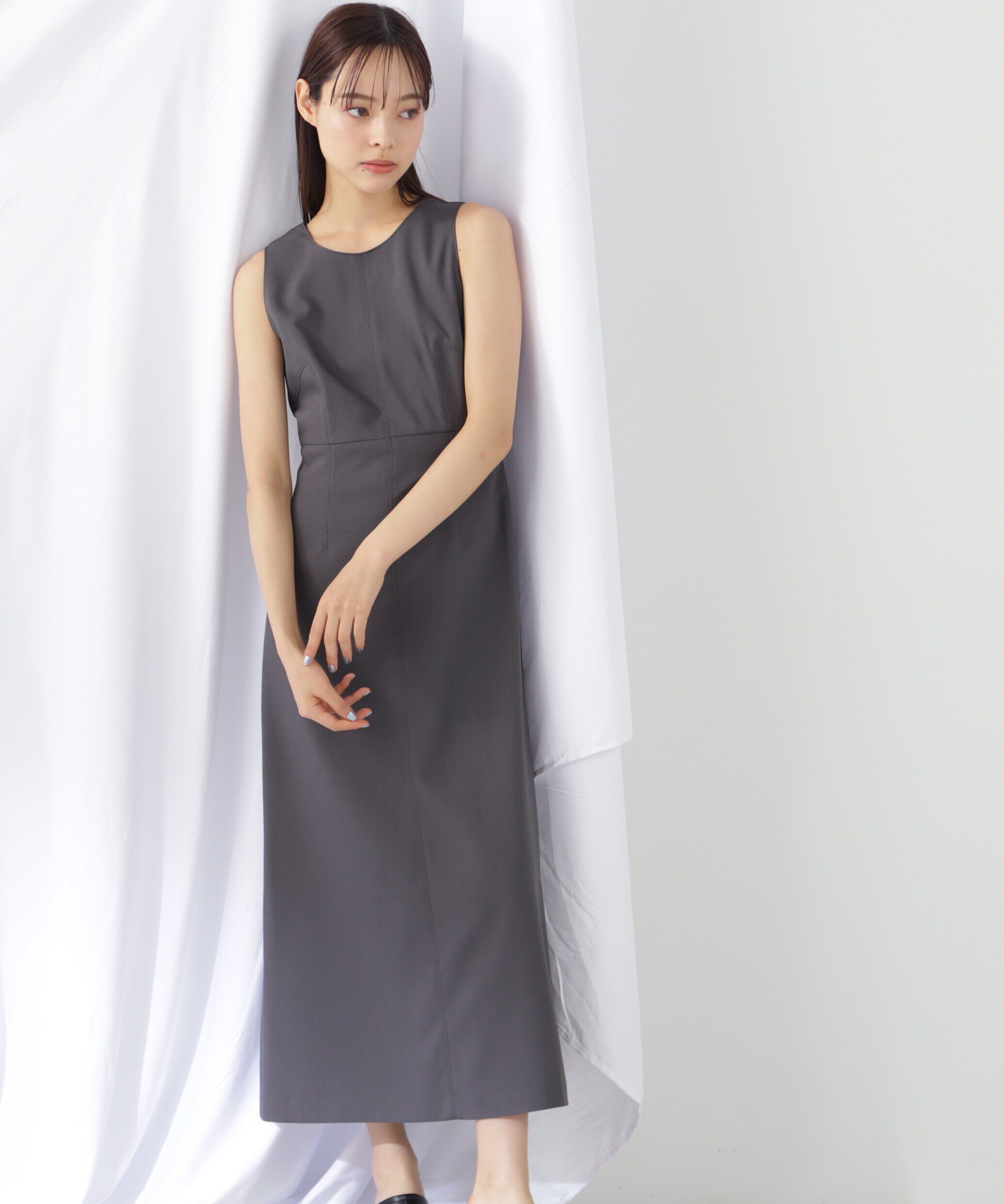  「<セットアップ対応＞ドライクロス ナローワンピース」|ワンピース|