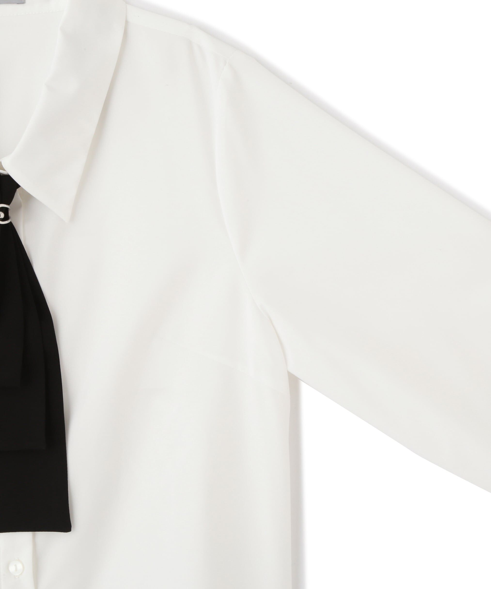  「配色ボウタイ付きブラウス」|シャツ・ブラウス|