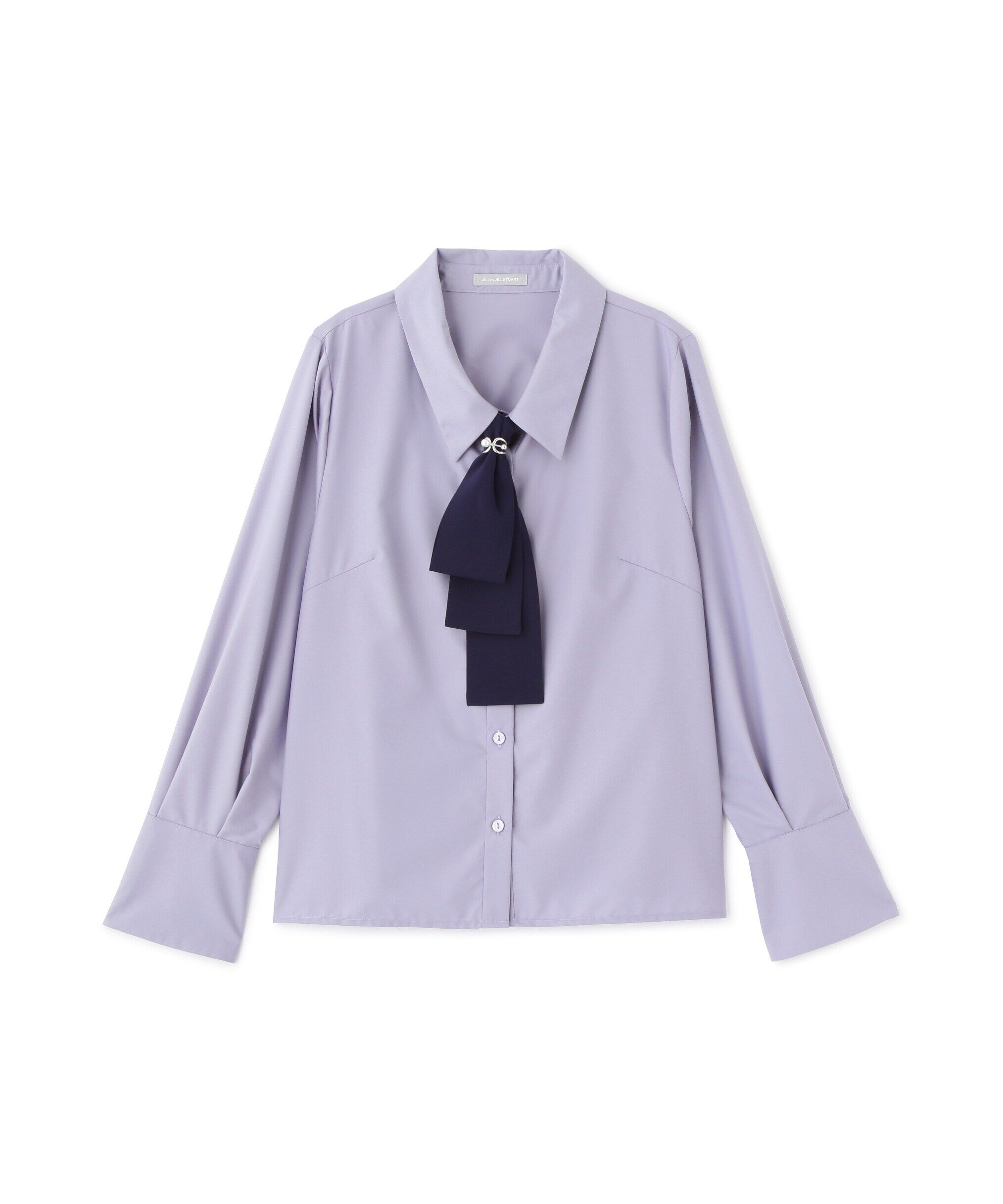  「配色ボウタイ付きブラウス」|シャツ・ブラウス|