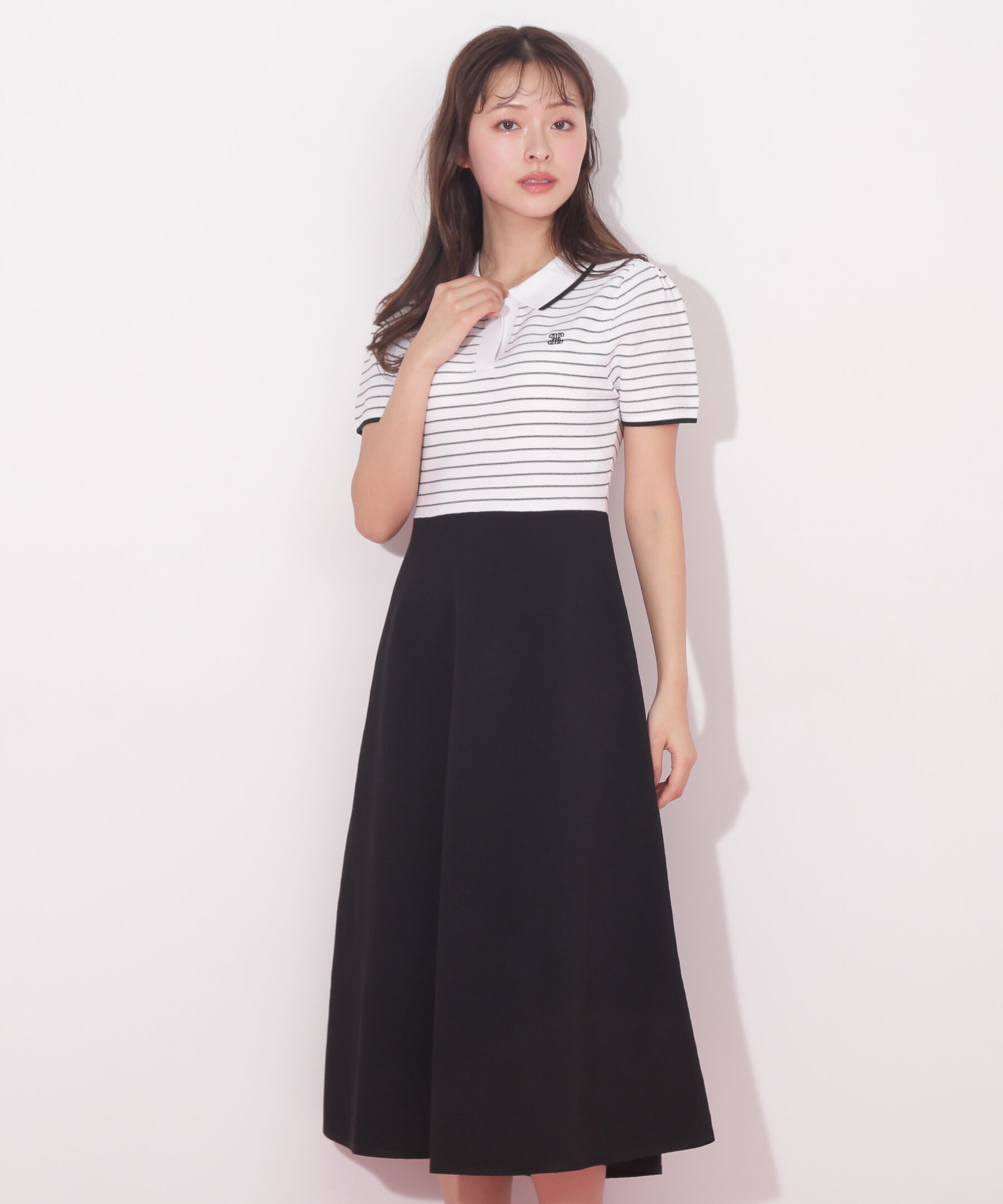  「半袖ポロシャツワンピース」|ワンピース|