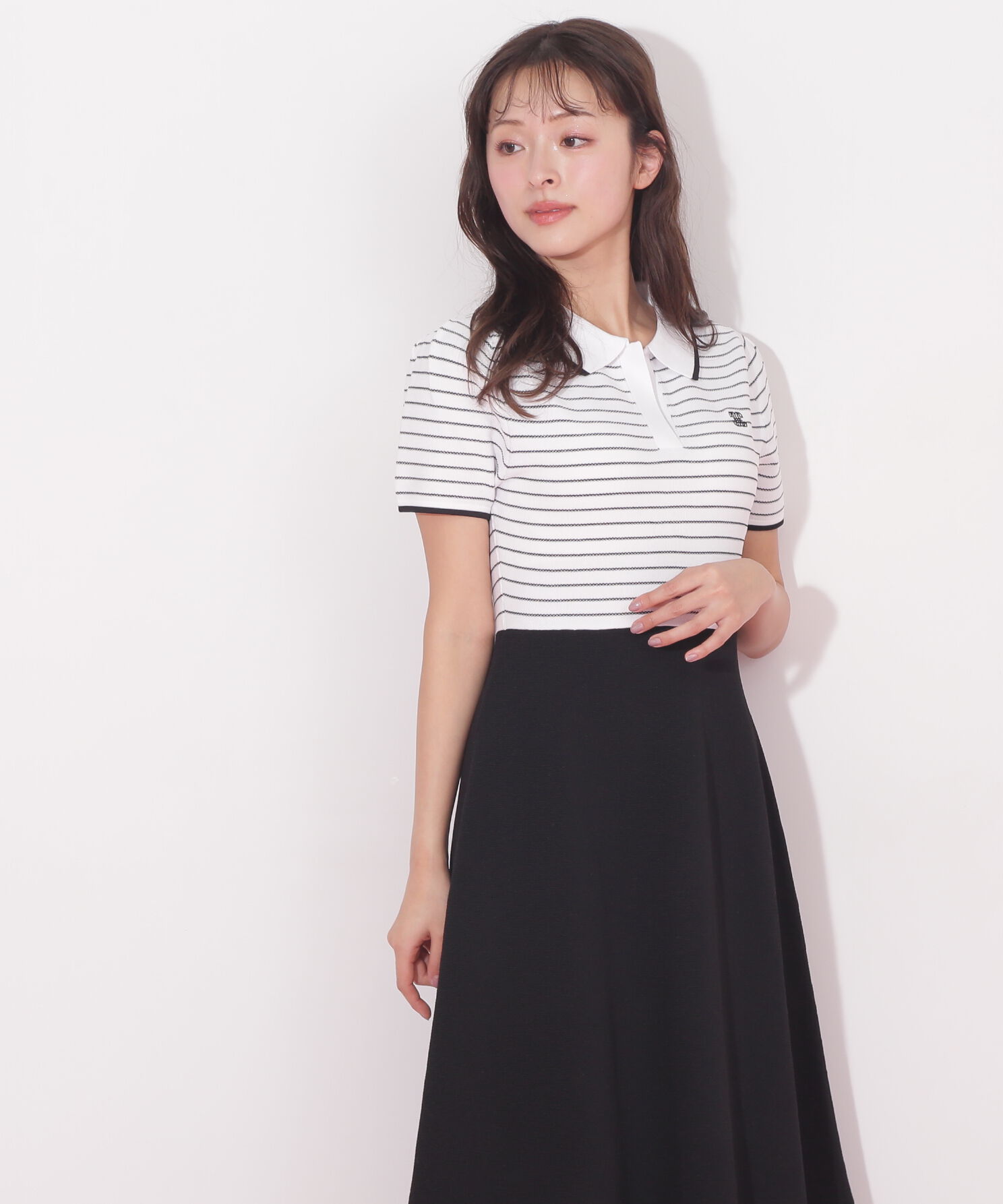  「半袖ポロシャツワンピース」|ワンピース|