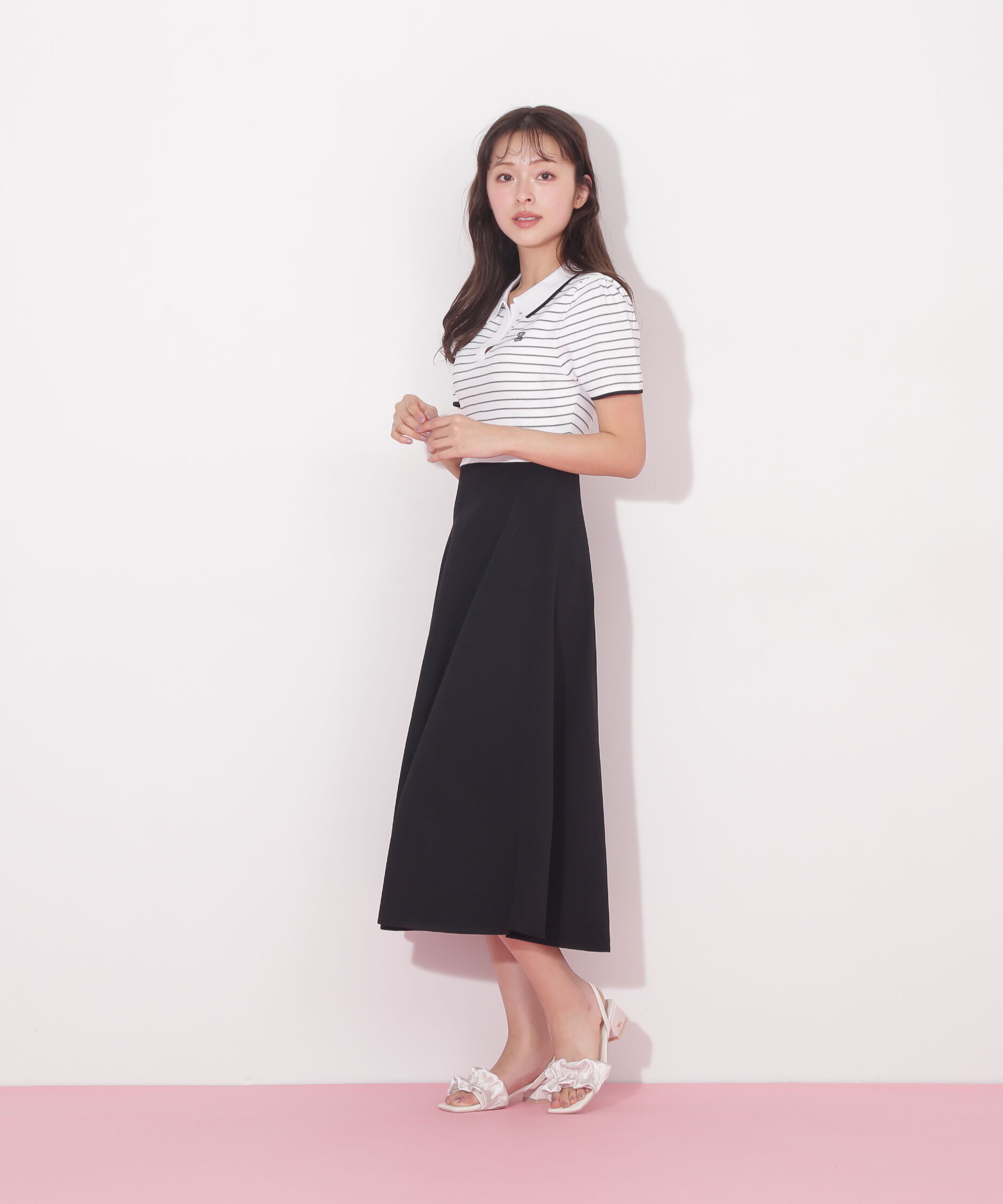  「半袖ポロシャツワンピース」|ワンピース|