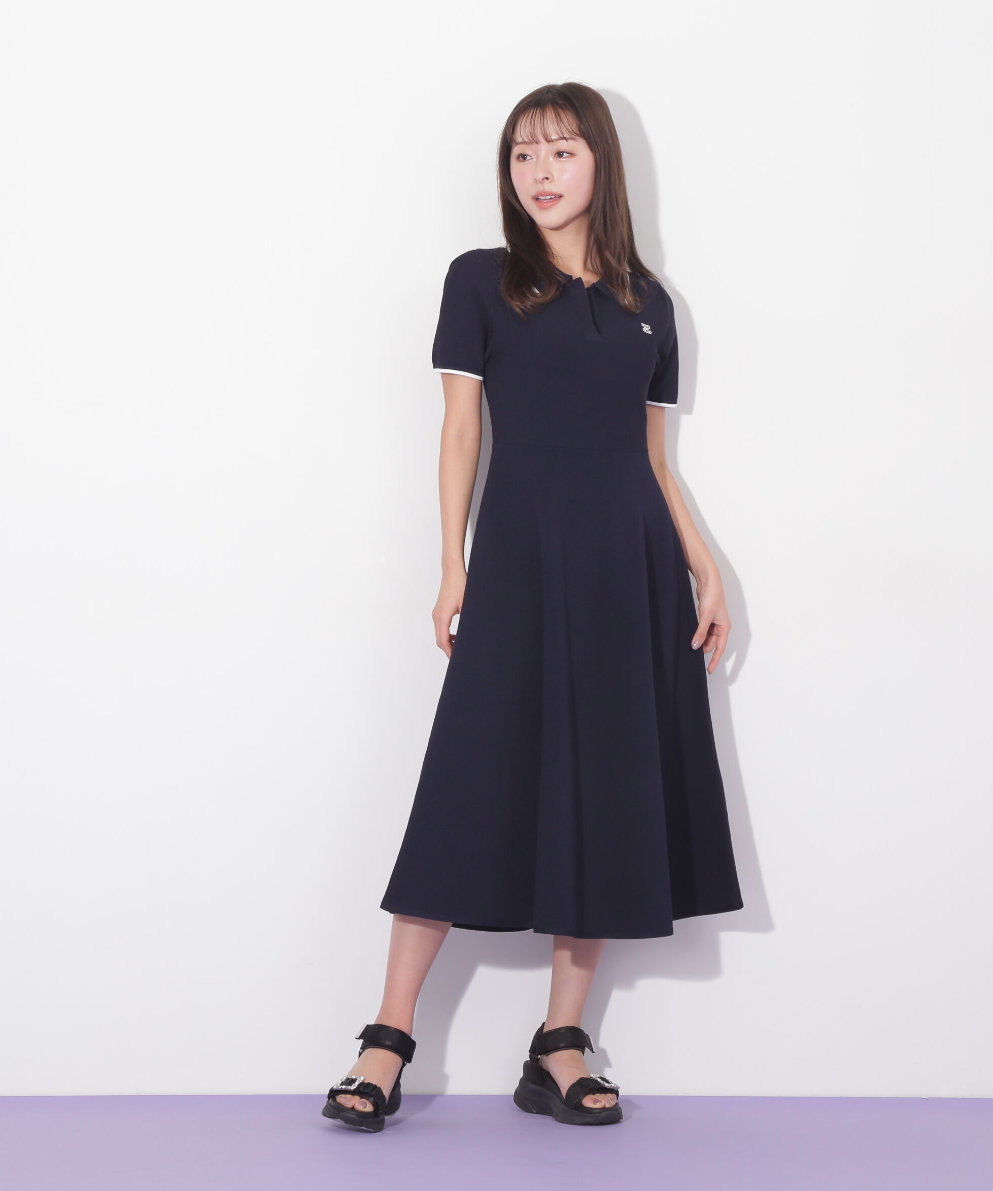 「半袖ポロシャツワンピース」|ワンピース|