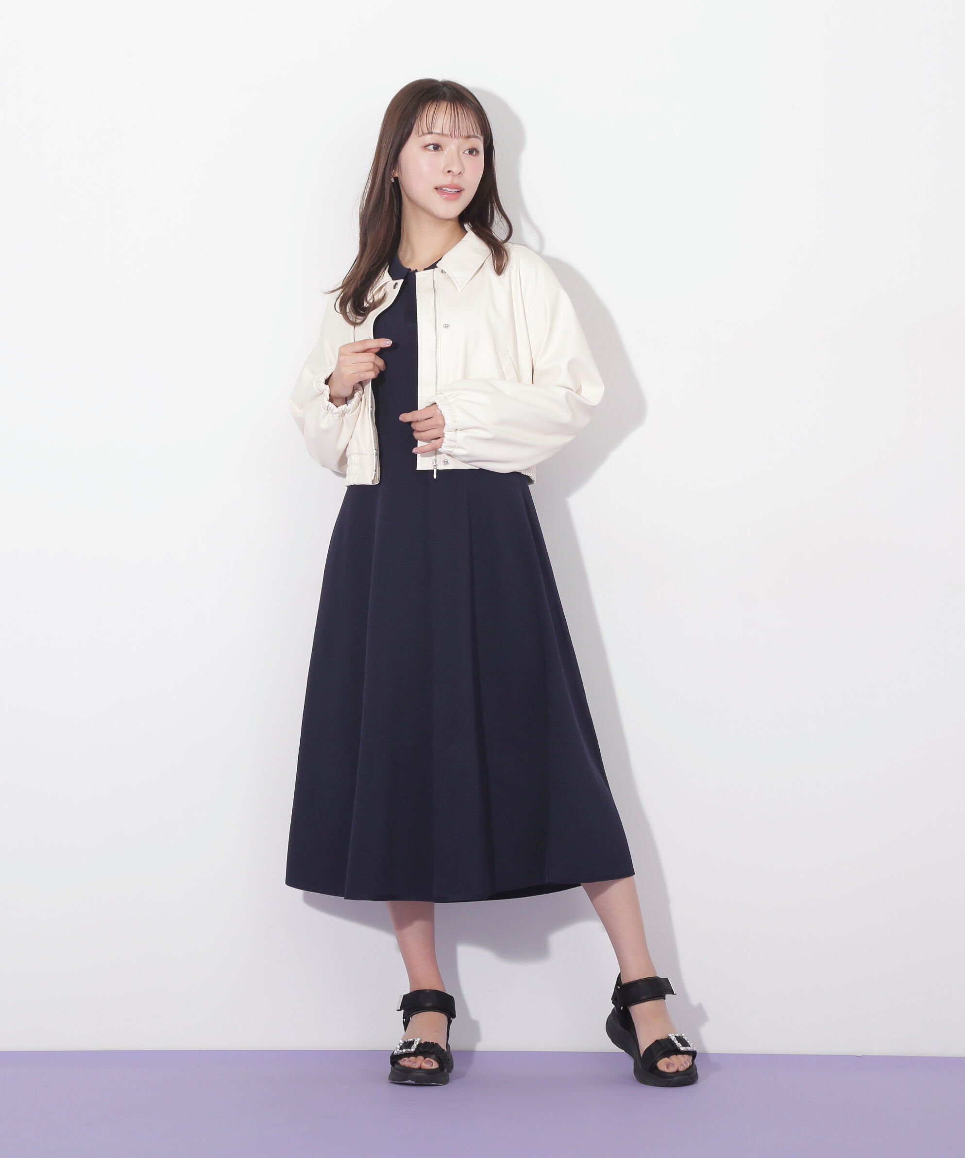  「半袖ポロシャツワンピース」|ワンピース|