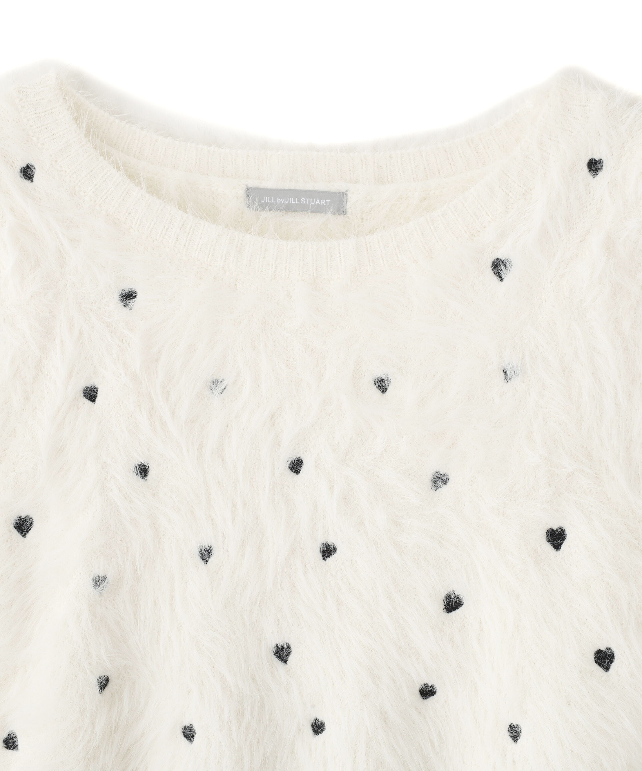  「ハート刺繍シャギーニット」|ニット・セーター|