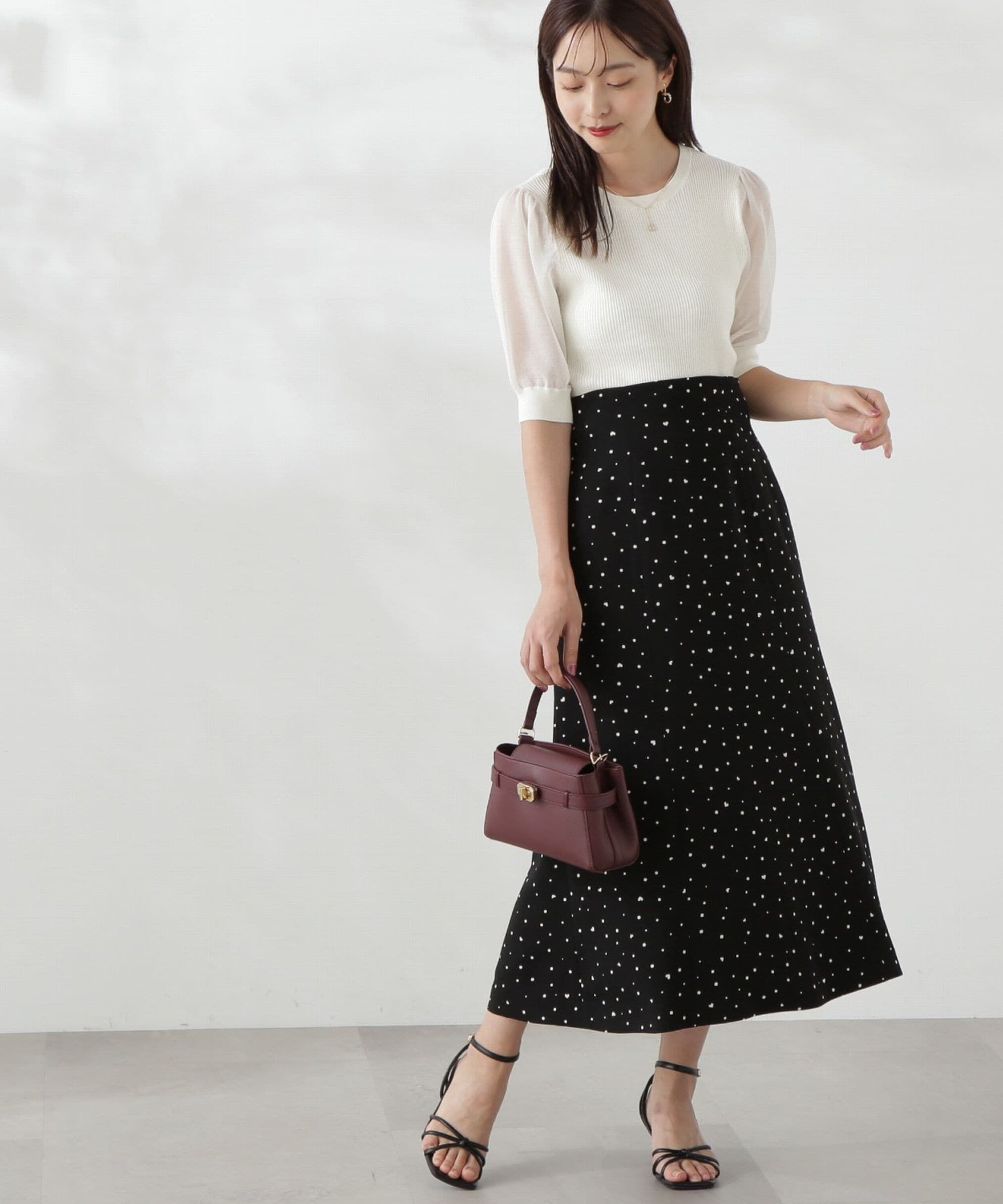 PROPORTION BODY DRESSING「ハートドットナロースカート」|スカート|