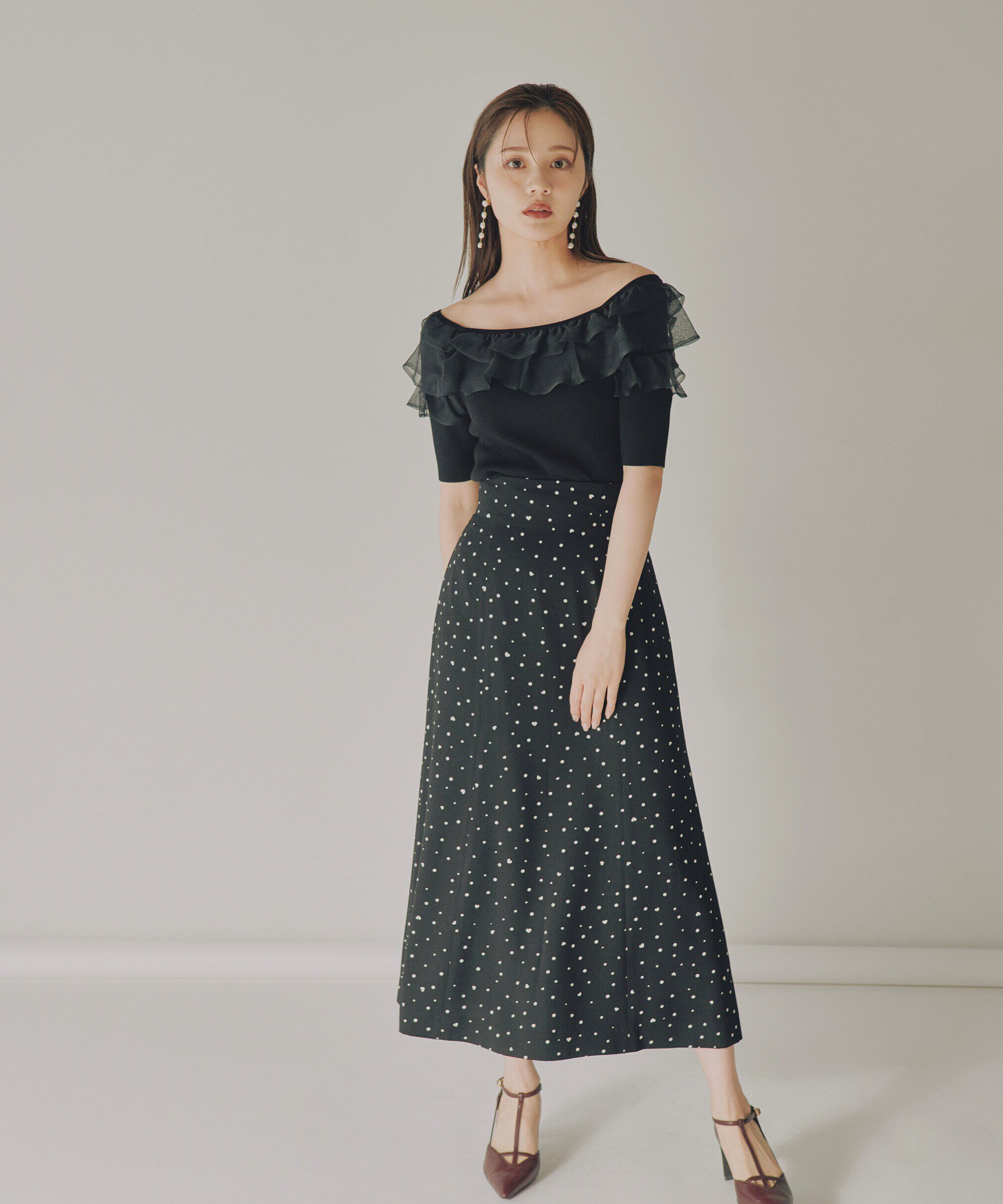 PROPORTION BODY DRESSING「ハートドットナロースカート」|スカート|