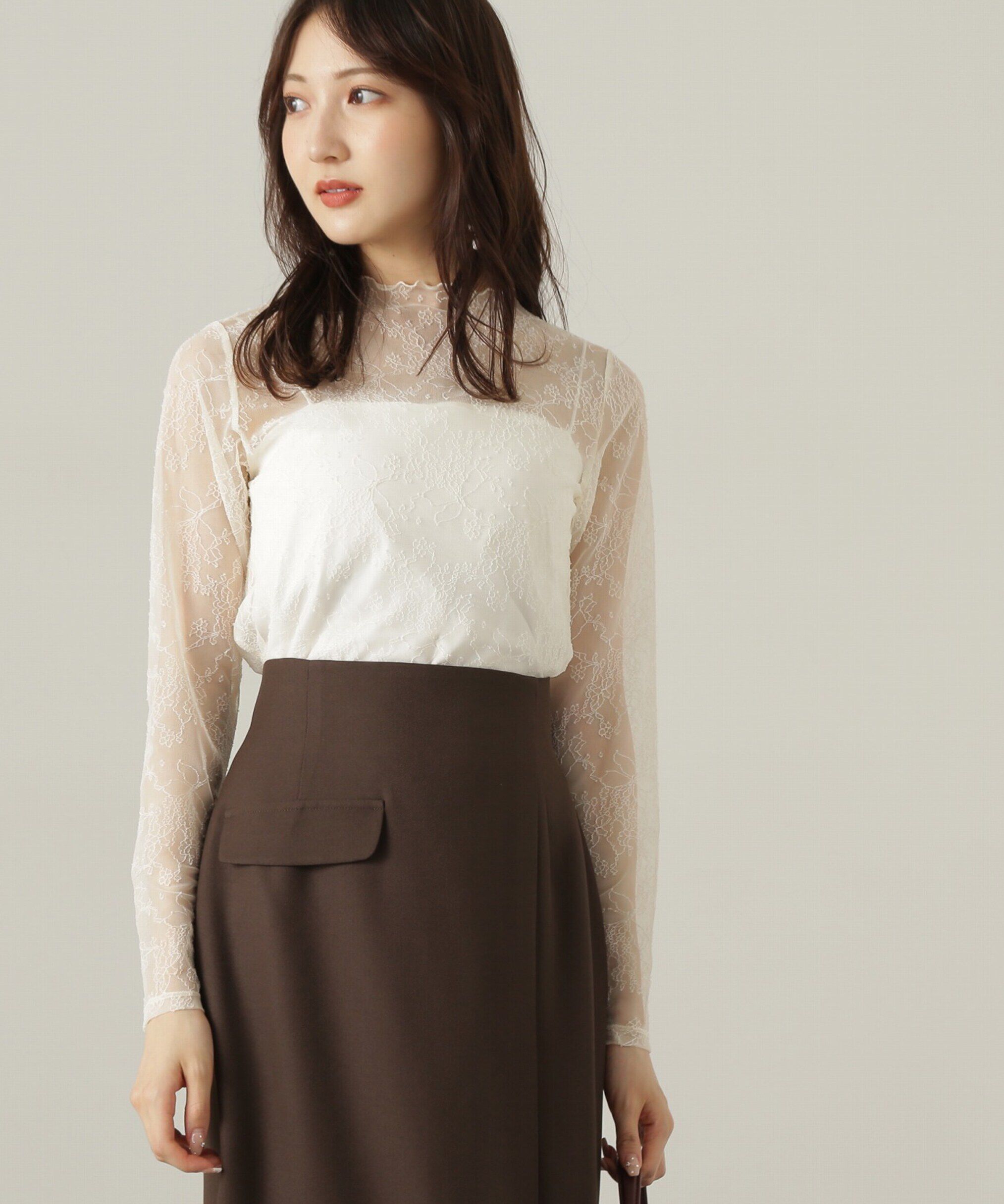 PROPORTION BODY DRESSING「シアーレースカットソー24AW」|Tシャツ・カットソー|