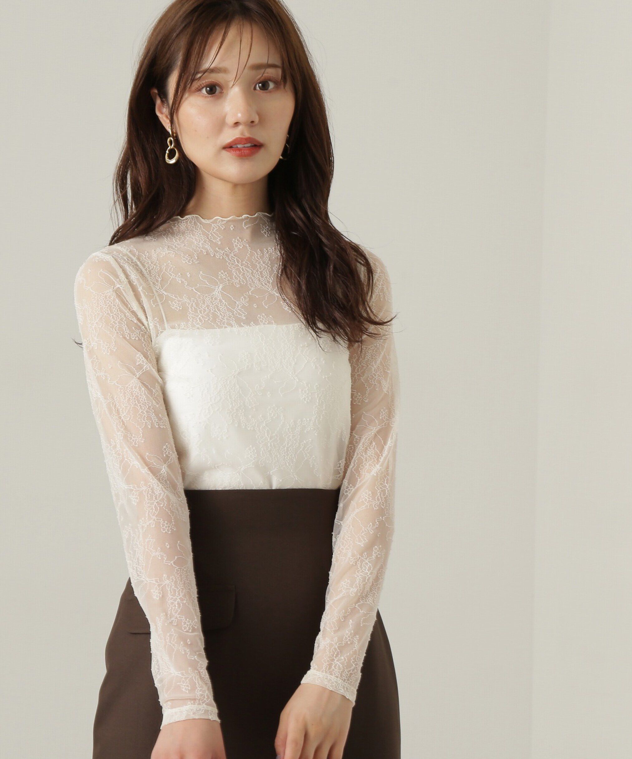 PROPORTION BODY DRESSING「シアーレースカットソー24AW」|Tシャツ・カットソー|