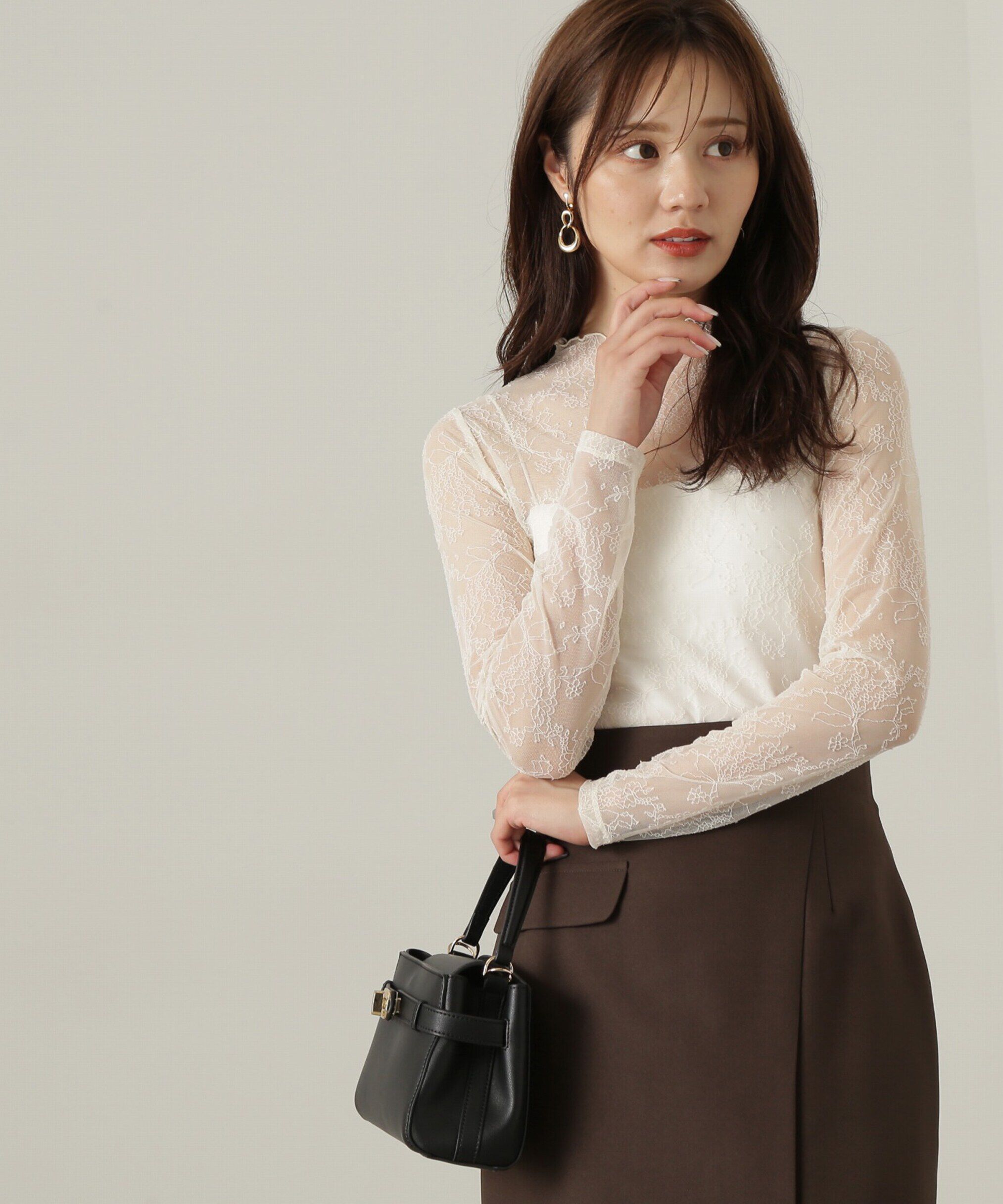 PROPORTION BODY DRESSING「シアーレースカットソー24AW」|Tシャツ・カットソー|