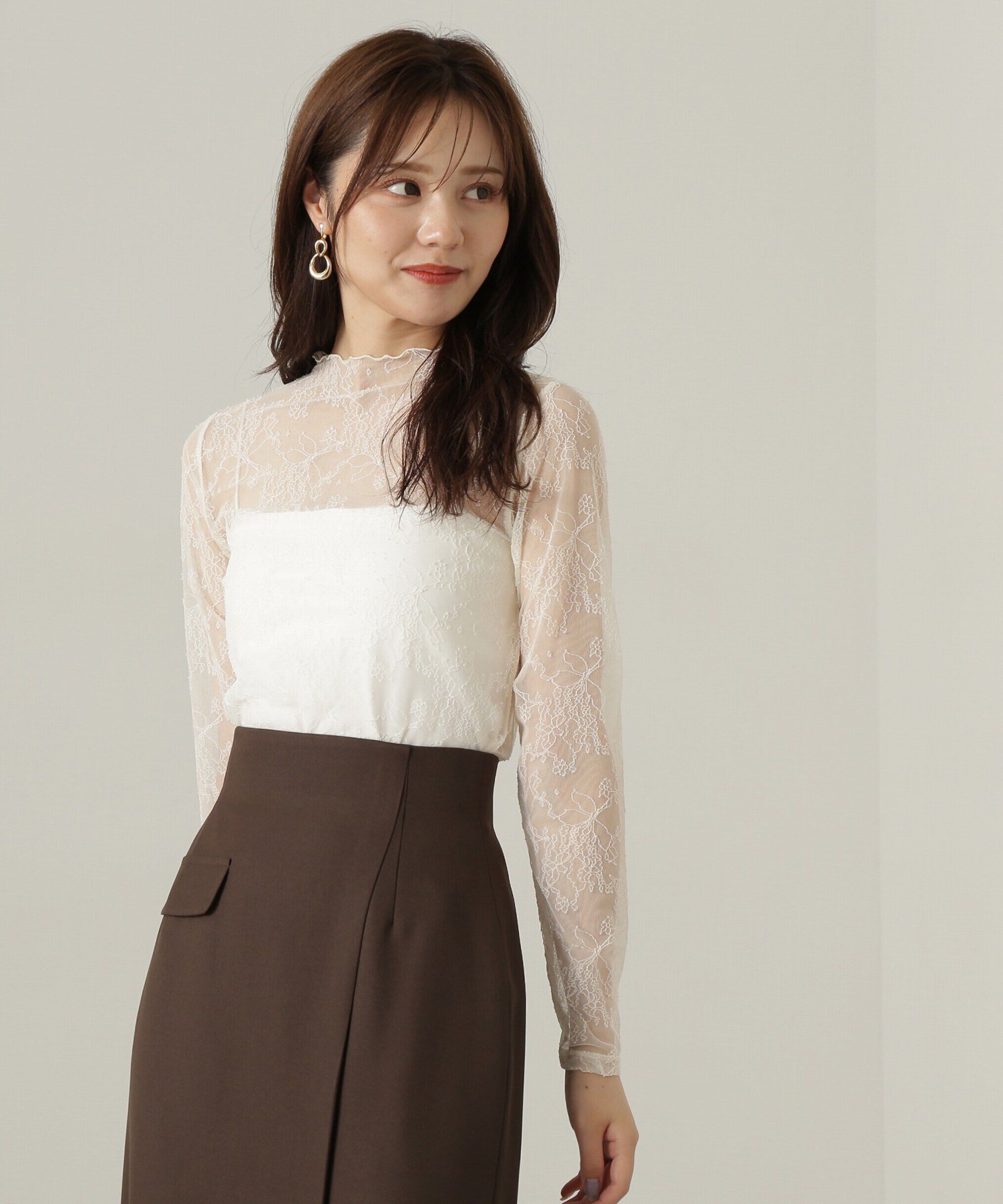 PROPORTION BODY DRESSING「シアーレースカットソー24AW」|Tシャツ・カットソー|