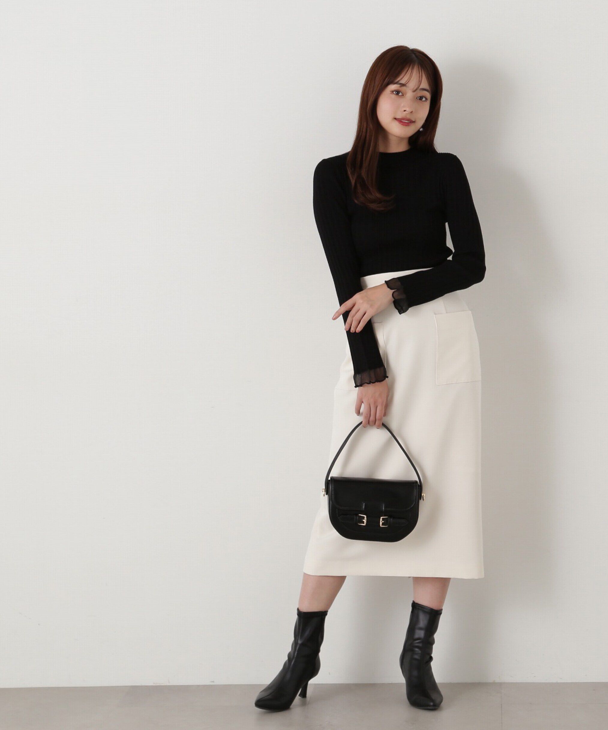 PROPORTION BODY DRESSING「袖シアーリブニット」|ニット・セーター|