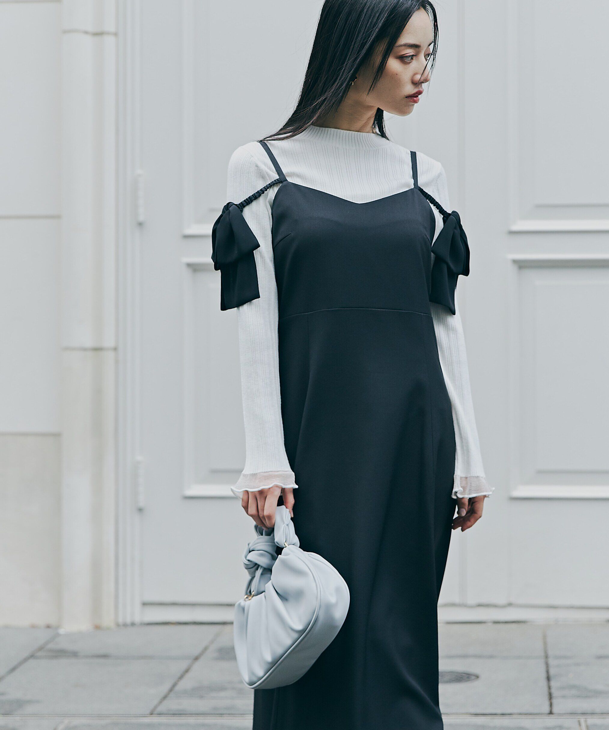 PROPORTION BODY DRESSING「袖シアーリブニット」|ニット・セーター|エクリュ1