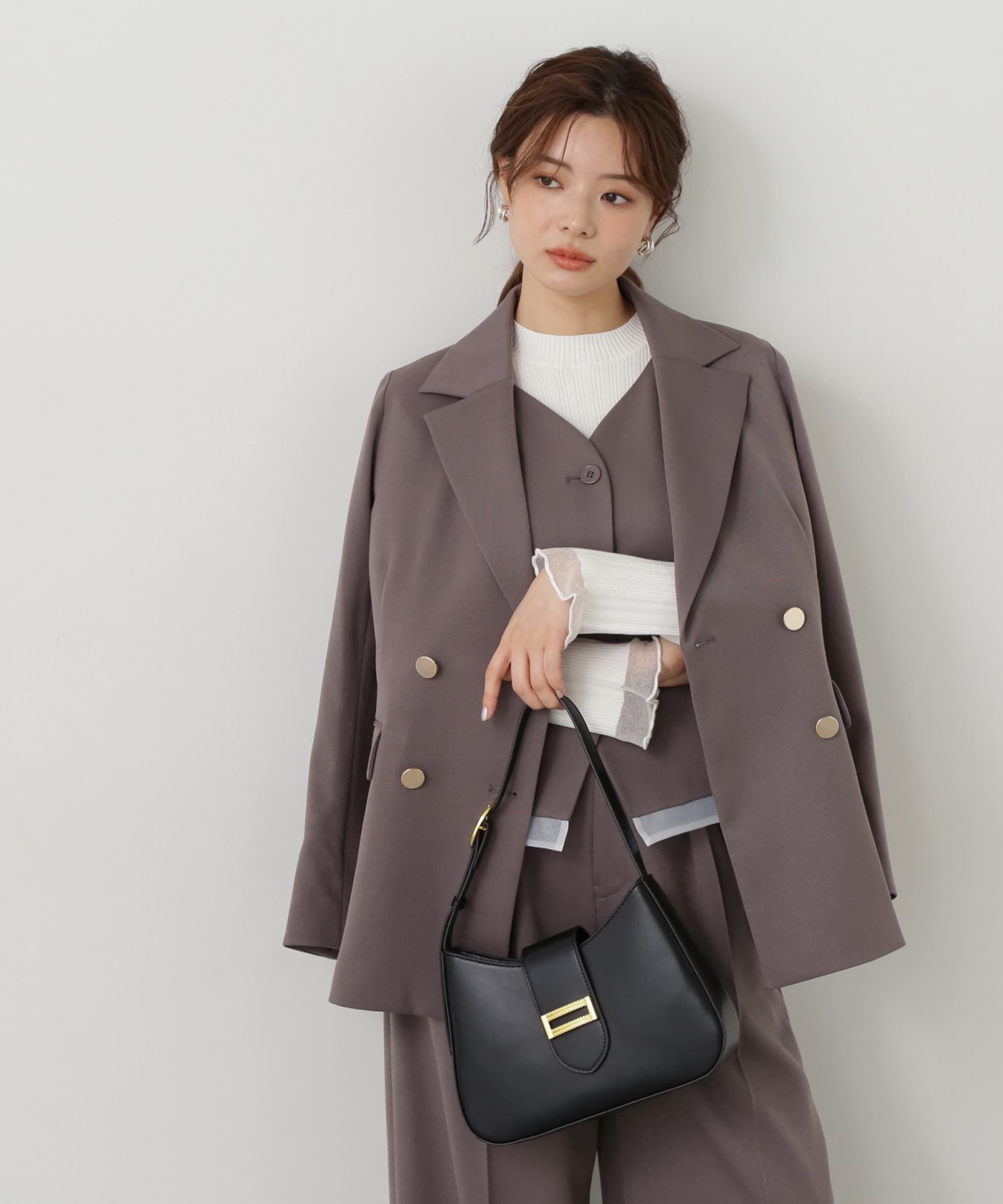 PROPORTION BODY DRESSING「袖シアーリブニット」|ニット・セーター|