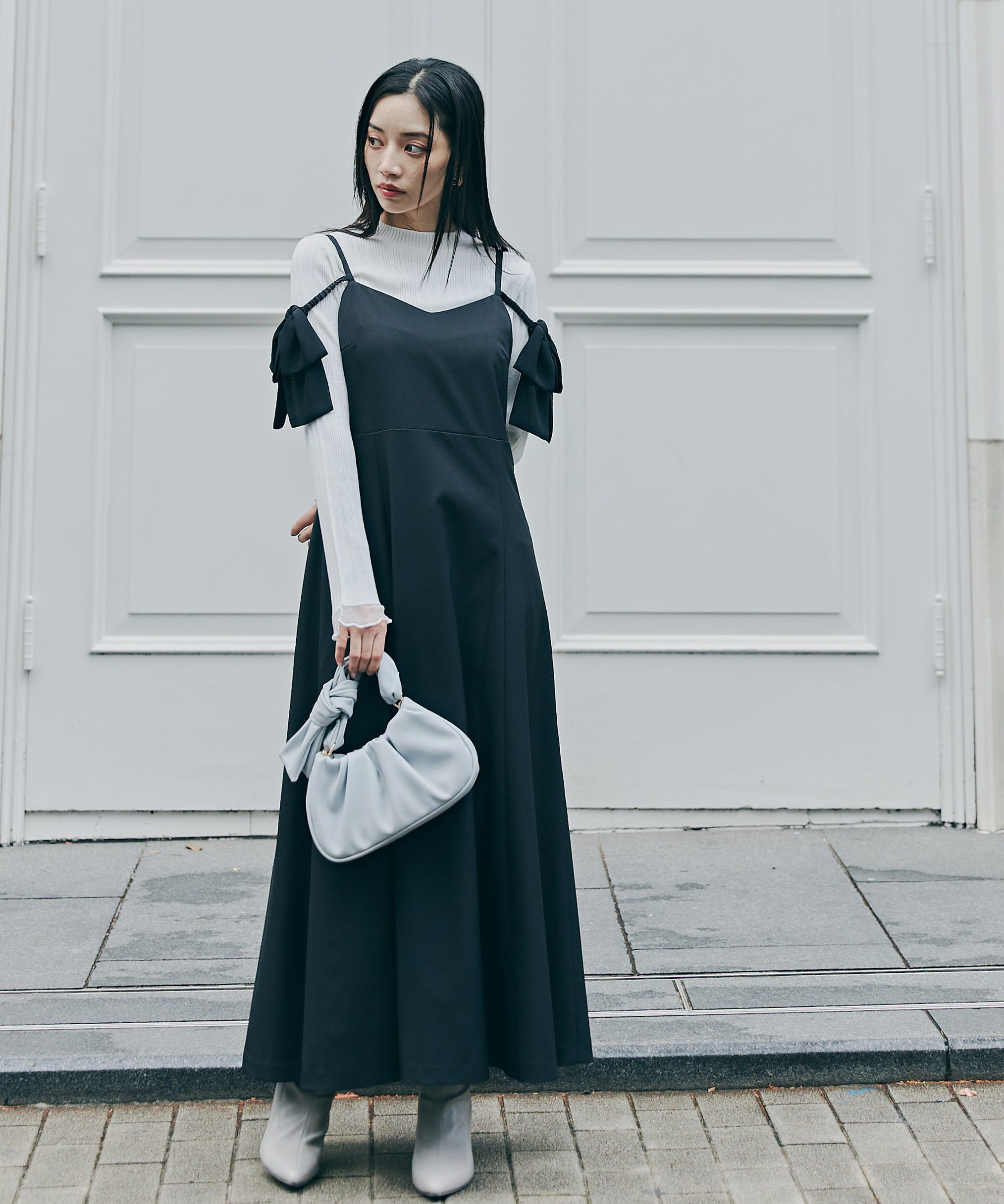 PROPORTION BODY DRESSING「袖シアーリブニット」|ニット・セーター|