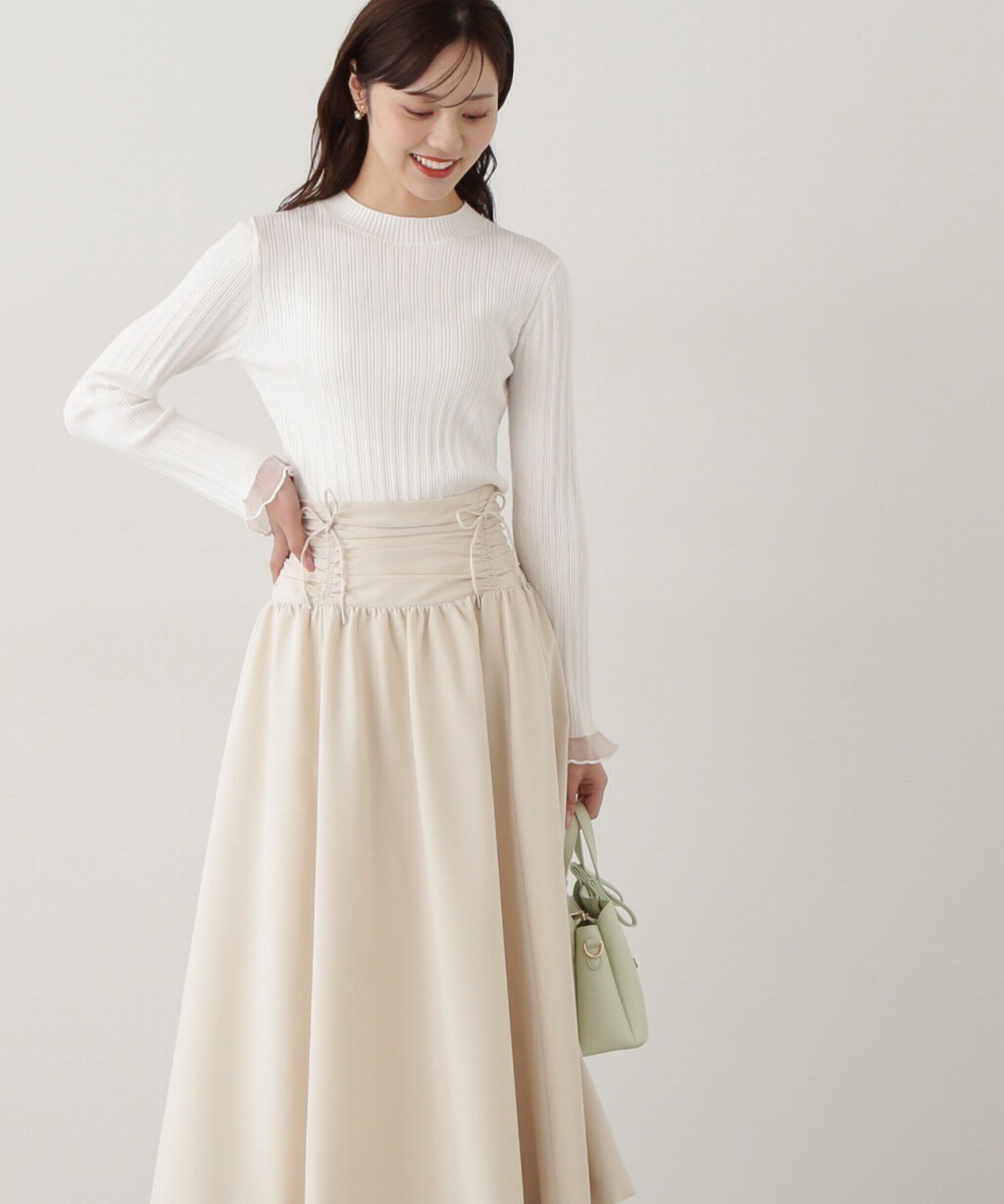 PROPORTION BODY DRESSING「袖シアーリブニット」|ニット・セーター|