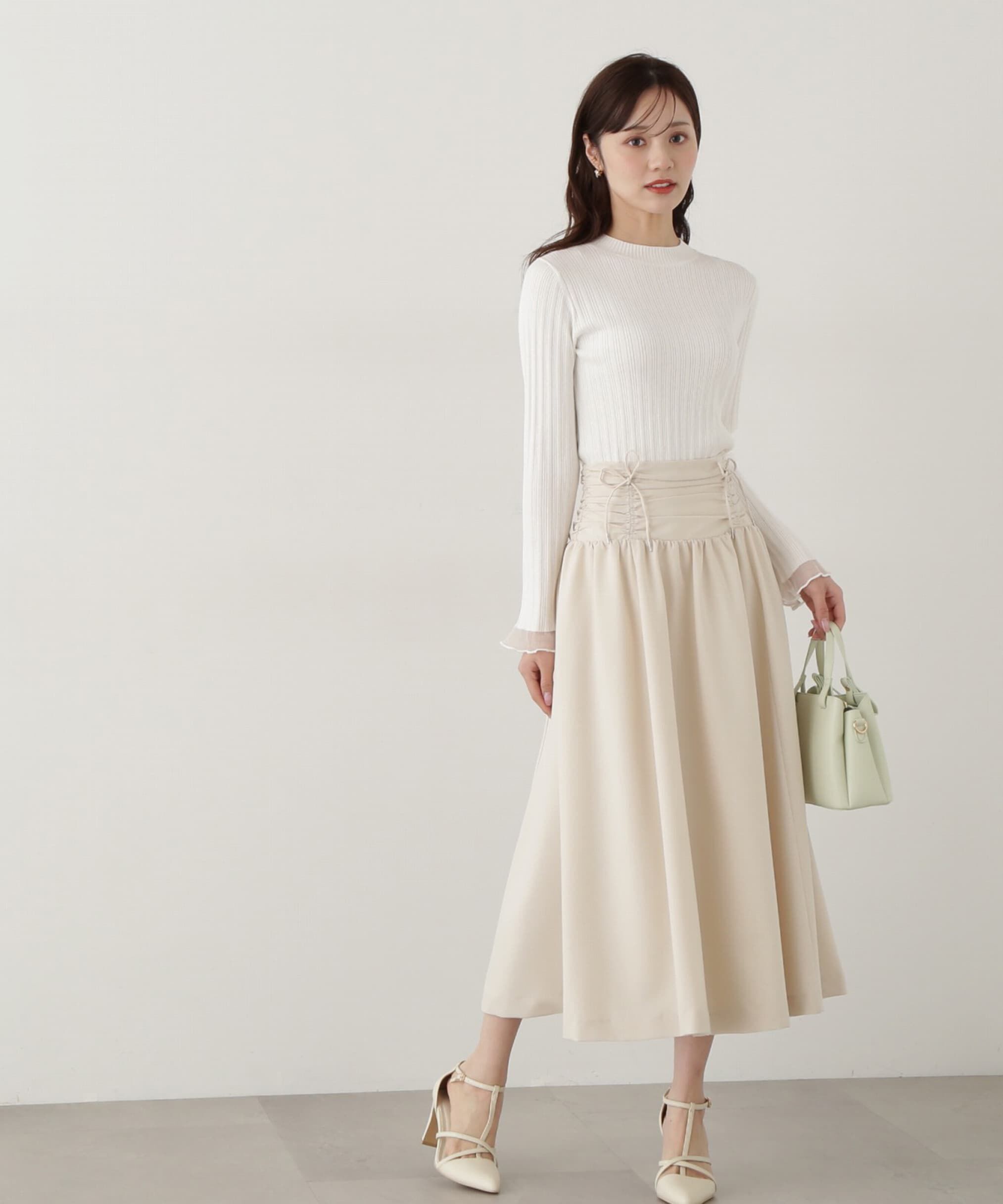 PROPORTION BODY DRESSING「袖シアーリブニット」|ニット・セーター|