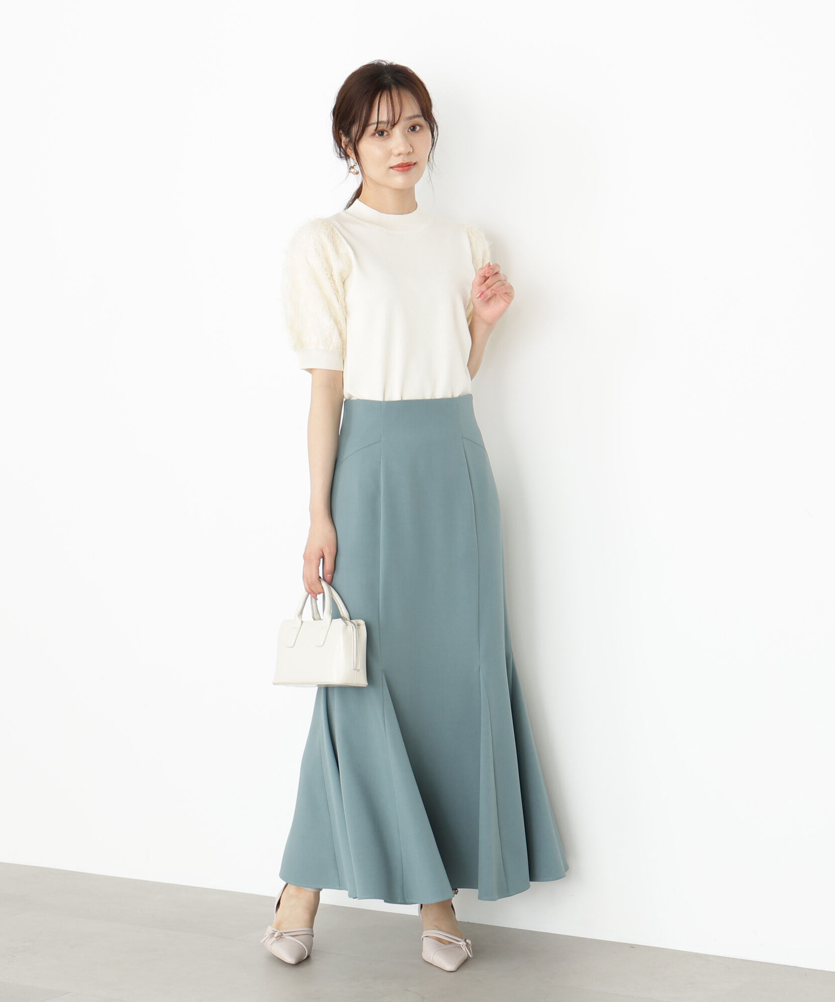 PROPORTION BODY DRESSING「レースドッキングスリーブニット 25AW」|ニット・セーター|