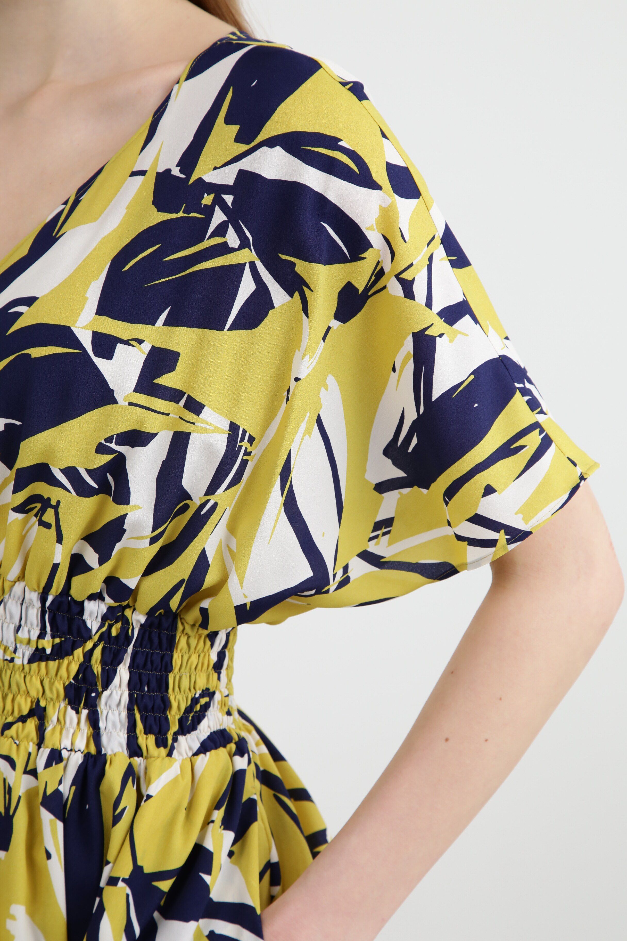  「◆ティアードリーフプリントシャーリングワンピース」|ワンピース|