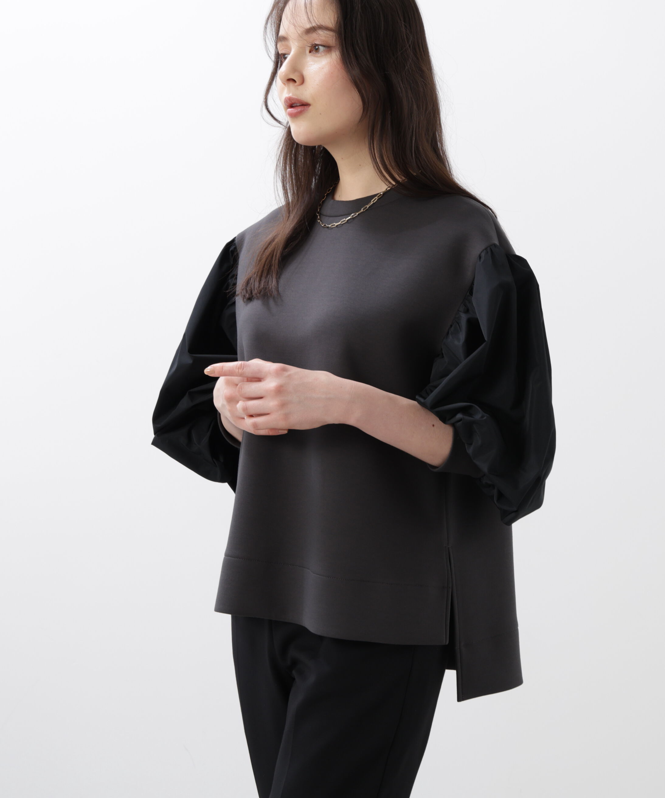  「◆タフタスリーブダンボールトップス」|シャツ・ブラウス|