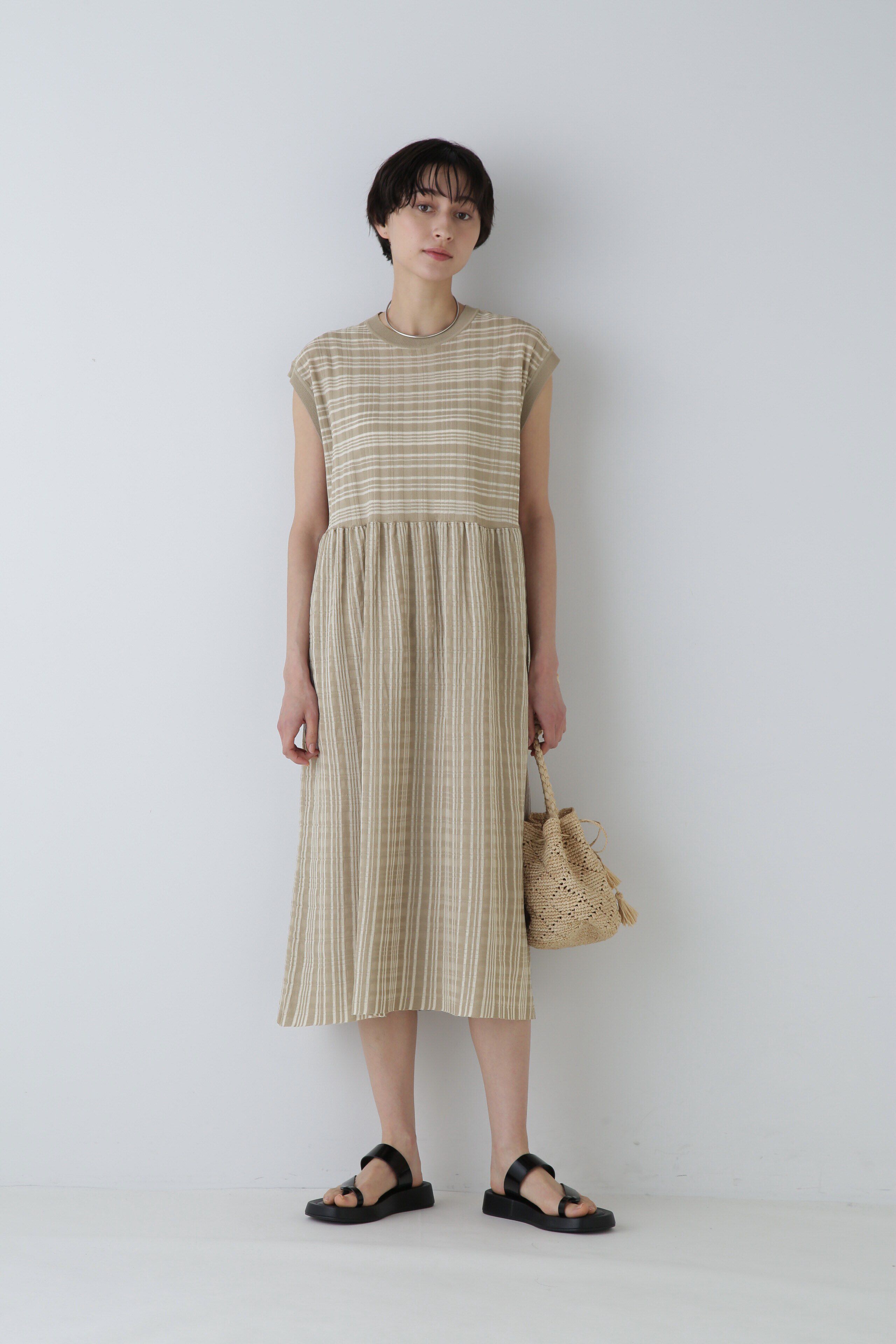  「◆シアーチェックニットワンピース」|ワンピース|