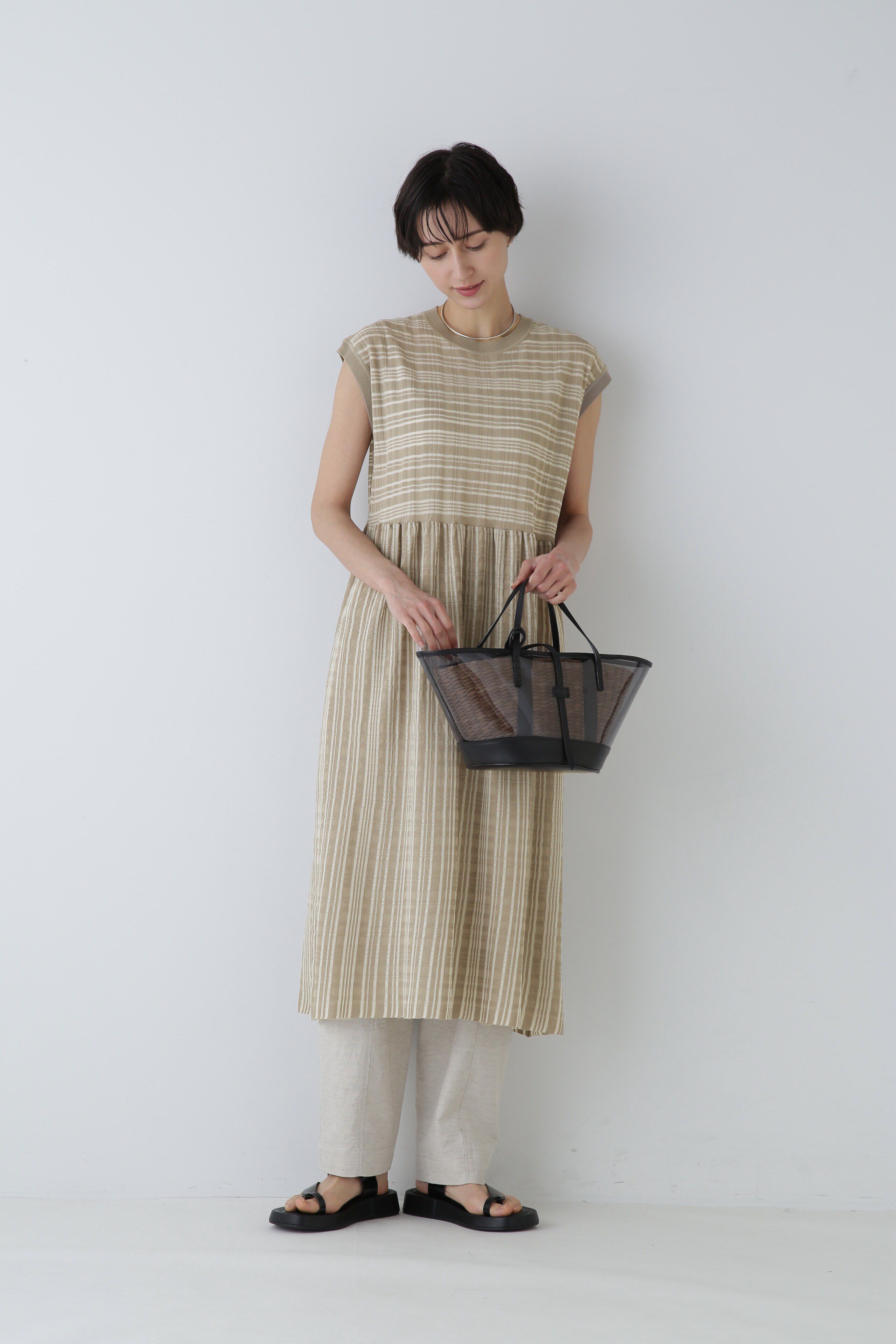  「◆シアーチェックニットワンピース」|ワンピース|