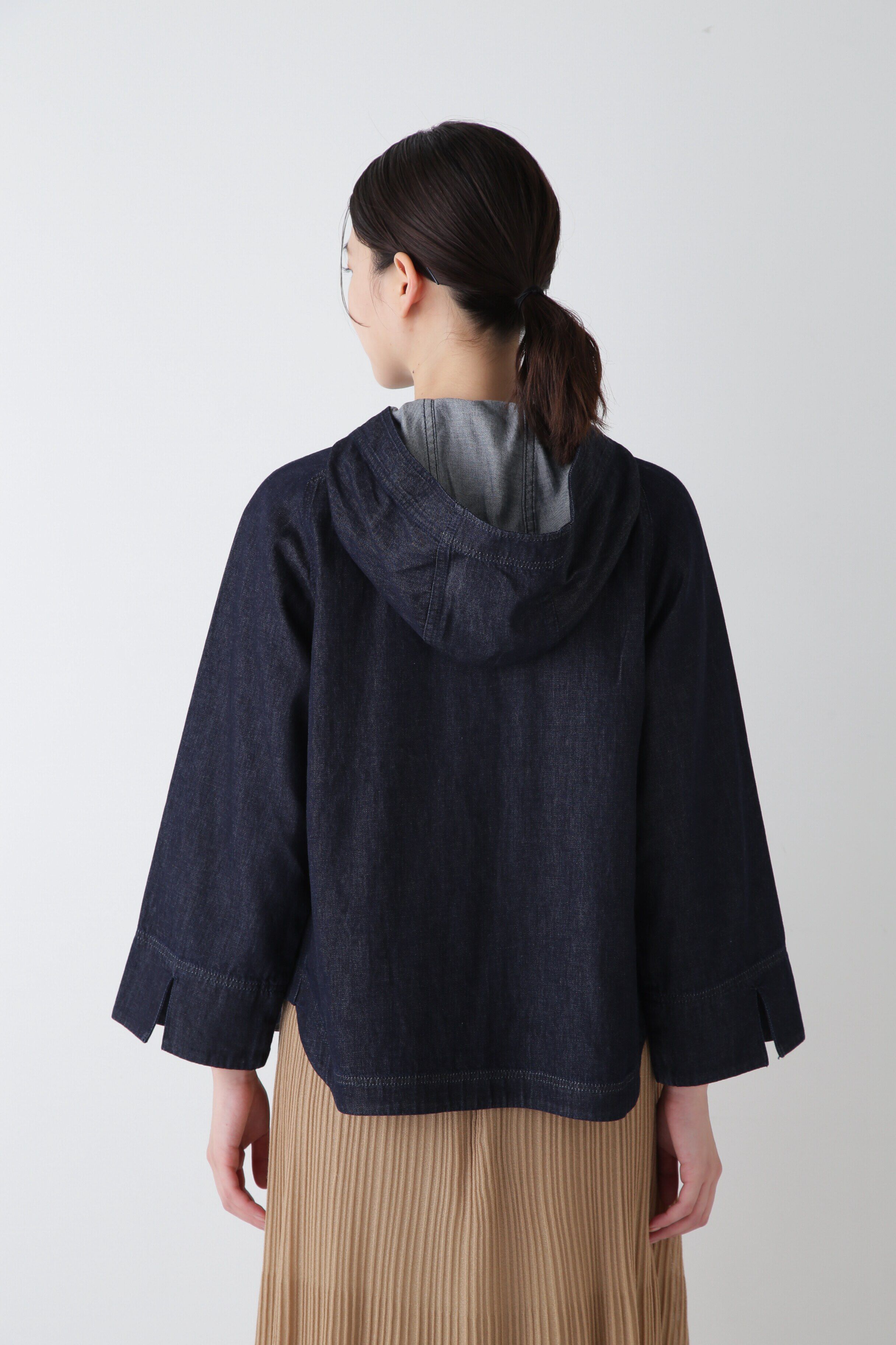  「◆ライトオンスデニムフードブラウス」|シャツ・ブラウス|