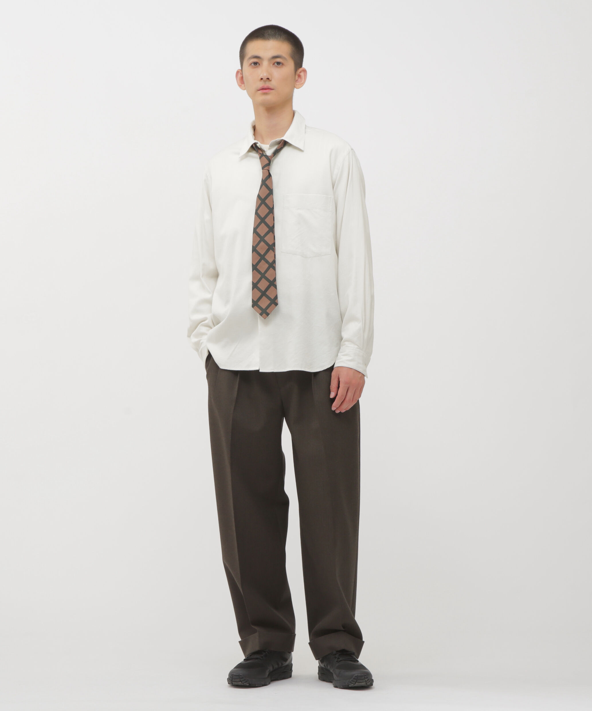 MARGARET HOWELL「BRUSHED COTTON SILK TWILL SHIRT」|シャツ・ブラウス|