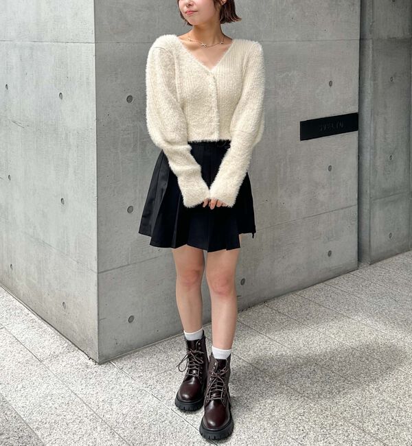 archives「スパンコールフェザーパフスリーブカーディガン」|カーディガン|