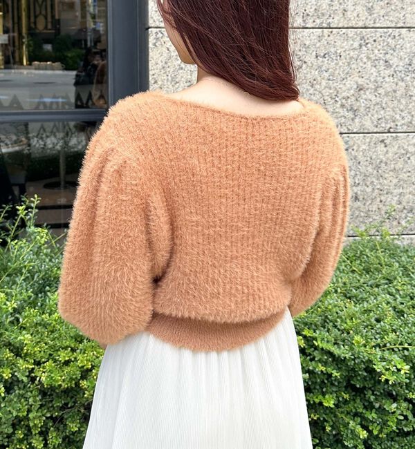 archives「スパンコールフェザーパフスリーブカーディガン」|カーディガン|