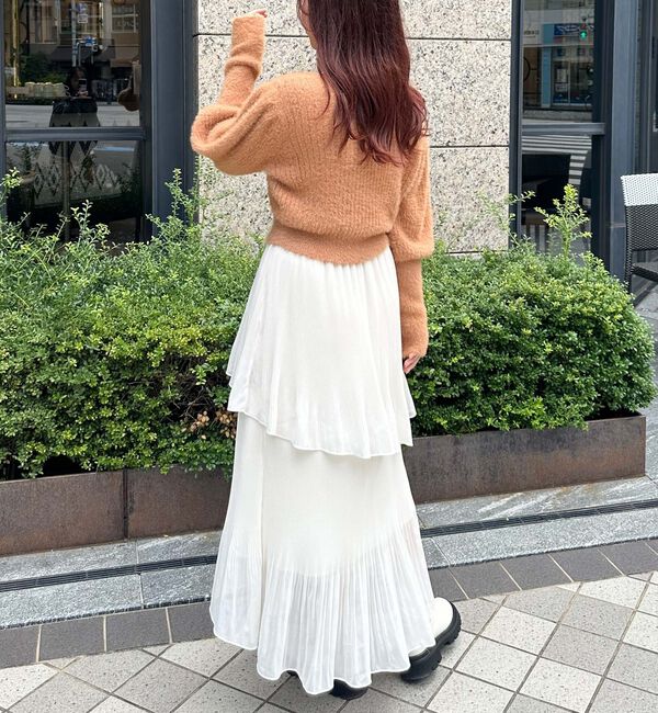 archives「スパンコールフェザーパフスリーブカーディガン」|カーディガン|