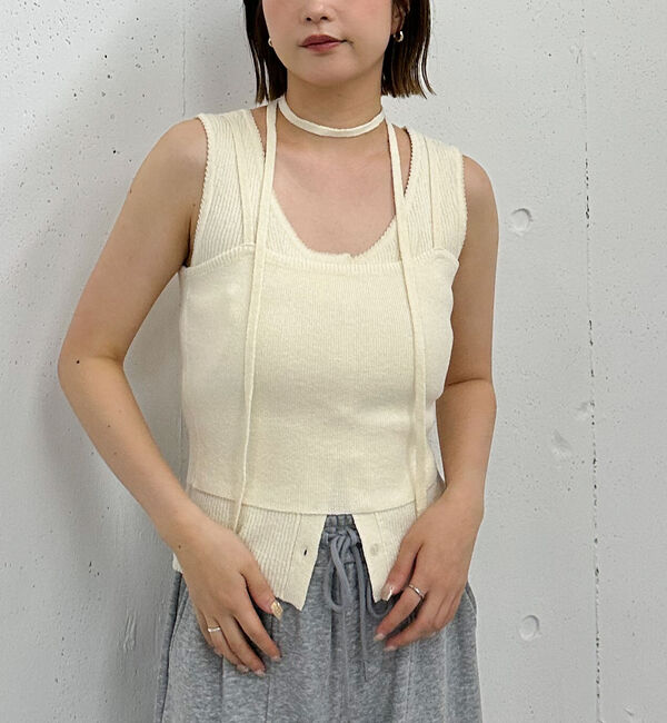 archives「スカラップニットタンクアンサンブル」|ニット・セーター|IVORY