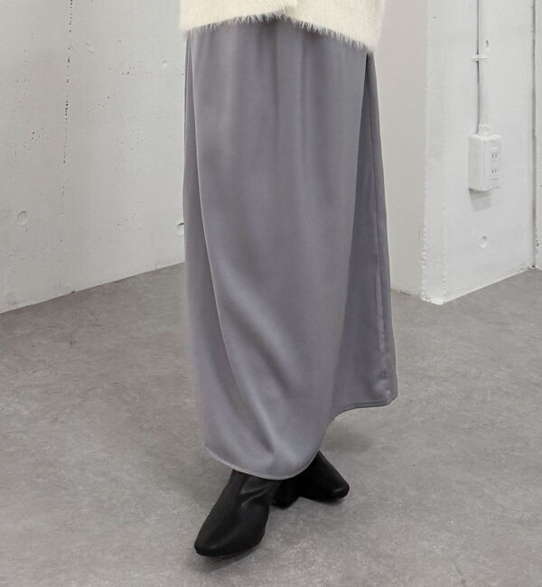 archives「サテンナロースカート」|スカート|GRAY