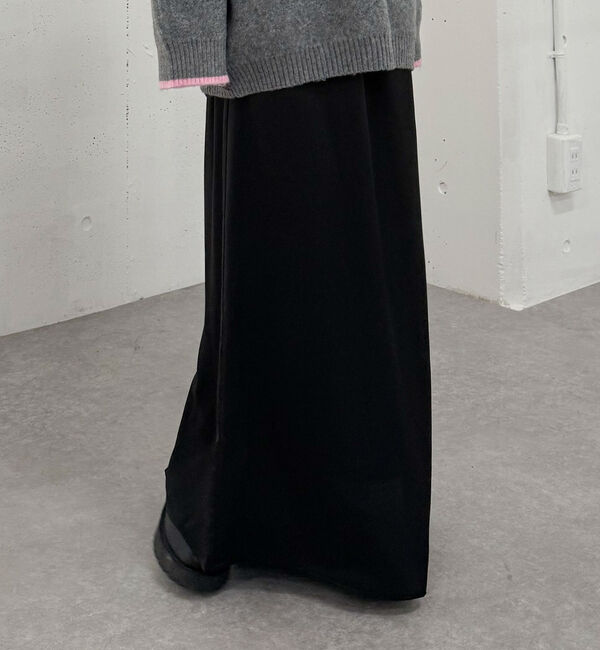 archives「サテンナロースカート」|スカート|BLACK