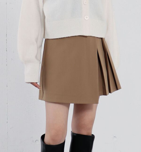 archives「プリーツラップミニＳＫ」|スカート|BEIGE