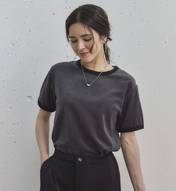 Doux archives「ベロアリンガーＴｅｅ」|Tシャツ・カットソー|CHARCOAL GRAY