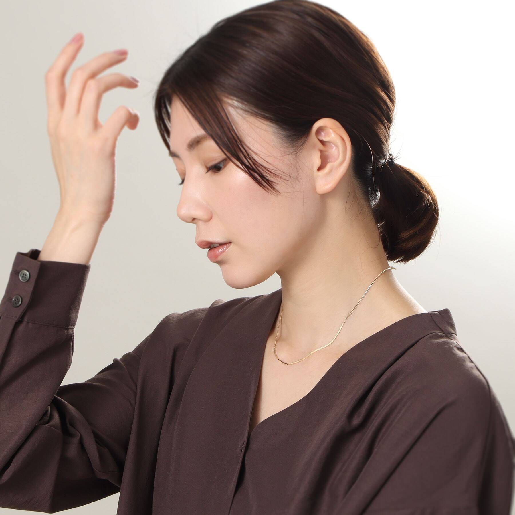 COCOSHNIK「K18ベネチアンフラット ネックレス」|ネックレス|