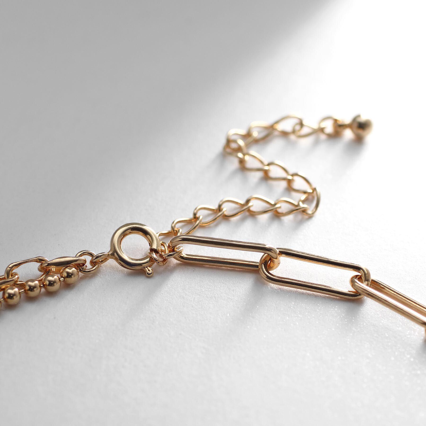 COCOSHNIK ONKITSCH「シルバー コンビネーションチェーン ニュアンスボールネックレス GP」|ネックレス|