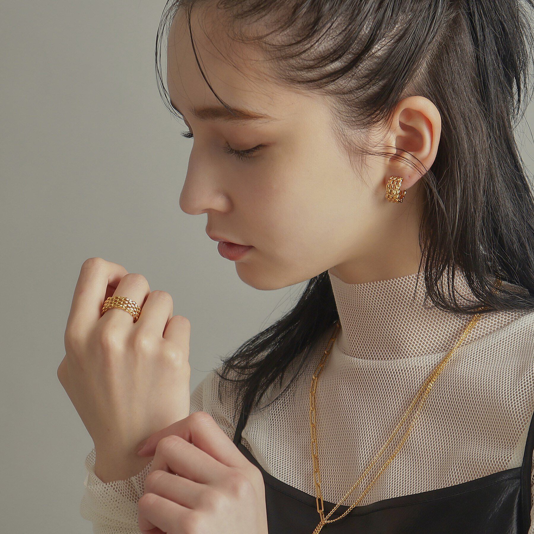 COCOSHNIK ONKITSCH「シルバー マーキスメッシュリング GP」|リング|