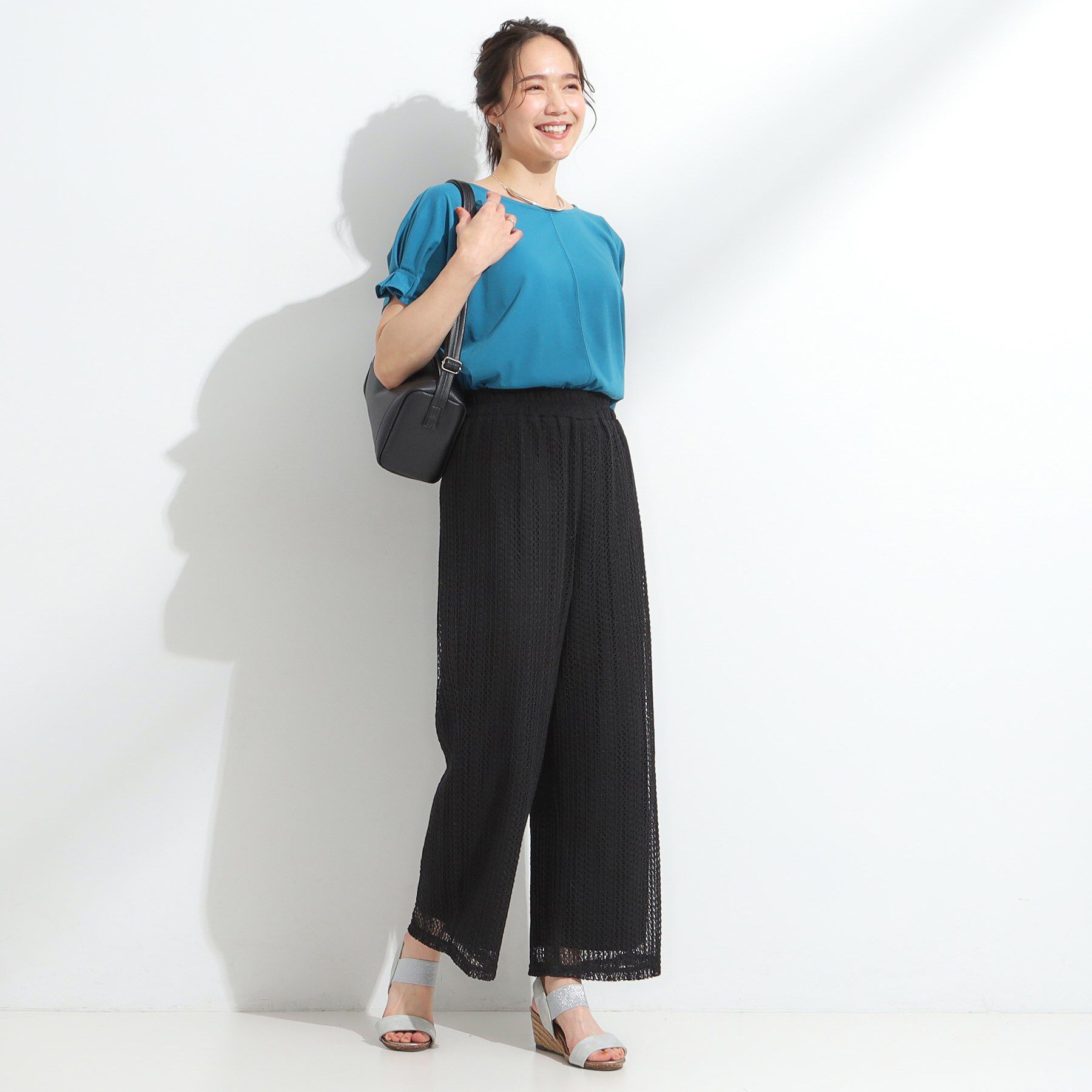 SHOO･LA･RUE「【S-LL】クロシェ風レースイージーワイドパンツ」|その他|