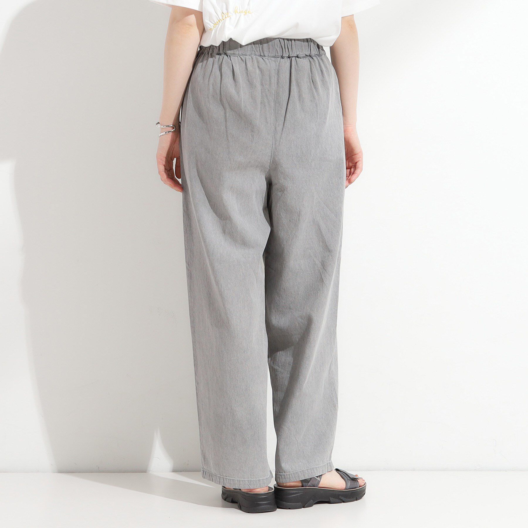 SHOO･LA･RUE「暑い夏も軽やかに デニムイージーワイドパンツ」|その他|