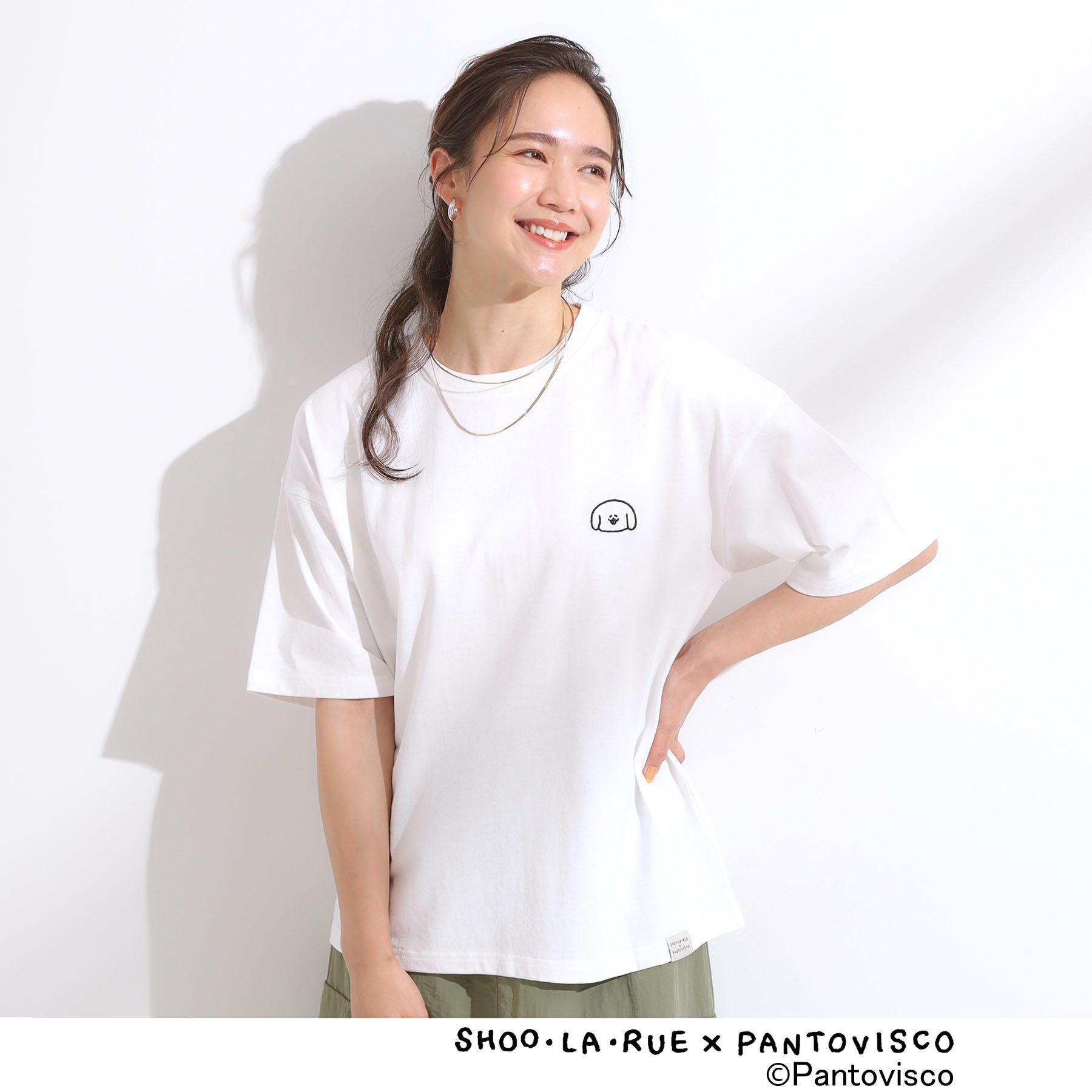 SHOO･LA･RUE「【パントビスコ／ぺろち】プリントTシャツ」|Tシャツ・カットソー|