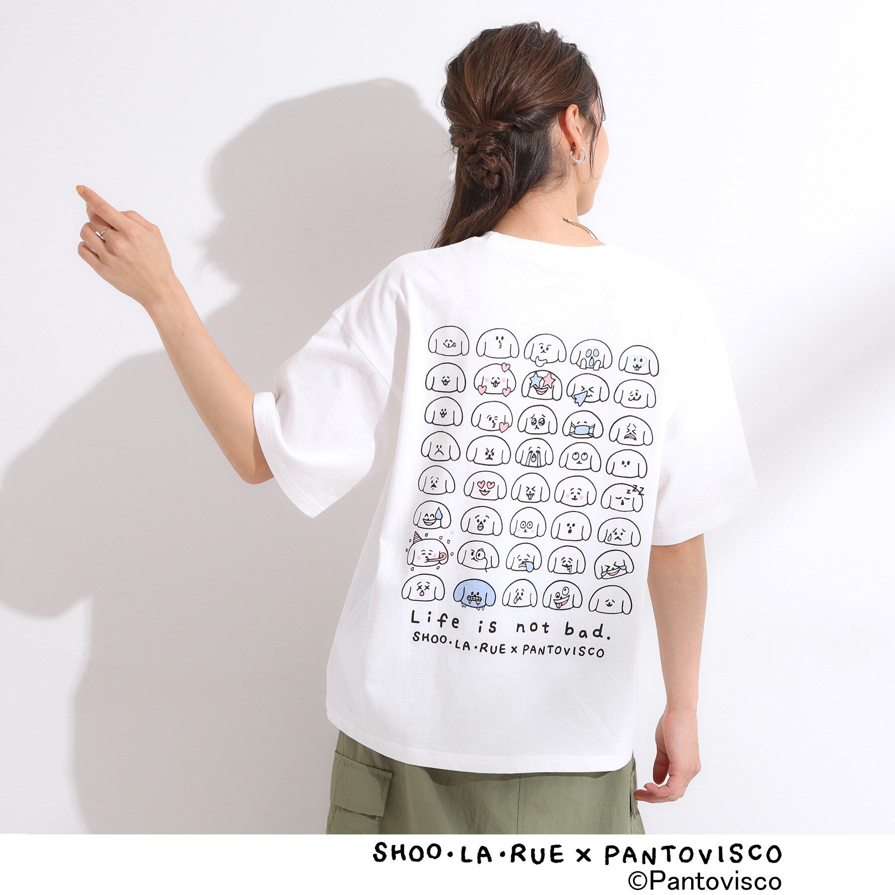 SHOO･LA･RUE「【パントビスコ／ぺろち】プリントTシャツ」|Tシャツ・カットソー|