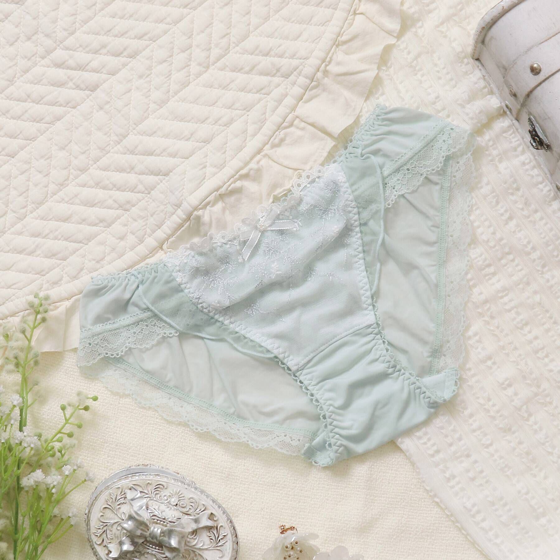 Risa Magli「ユリアナ ノーマルショーツ」|インナー|カーキ&グリーン(0