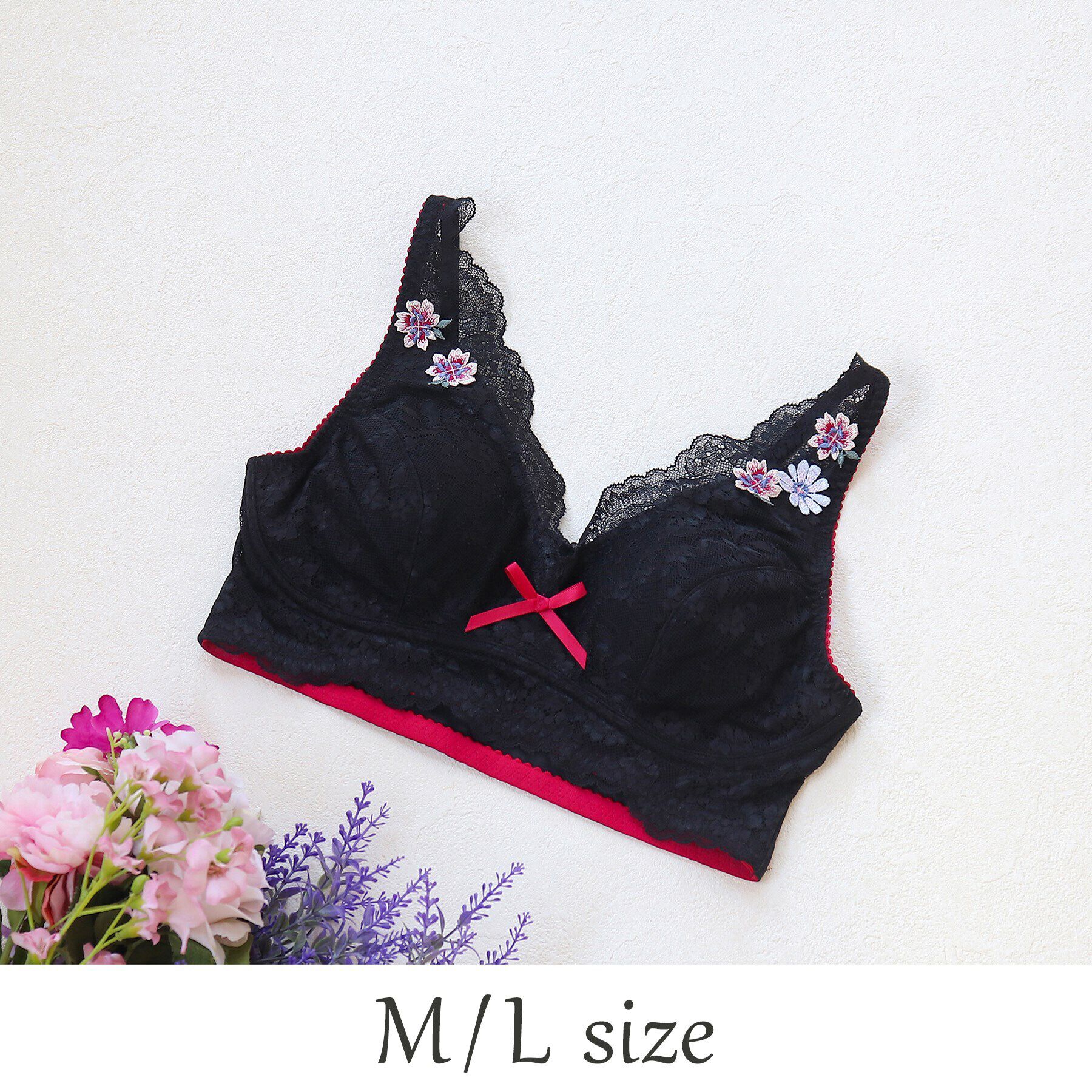 Risa Magli「◆レンヌ おやすみブラ」|インナー|ブラック(019)